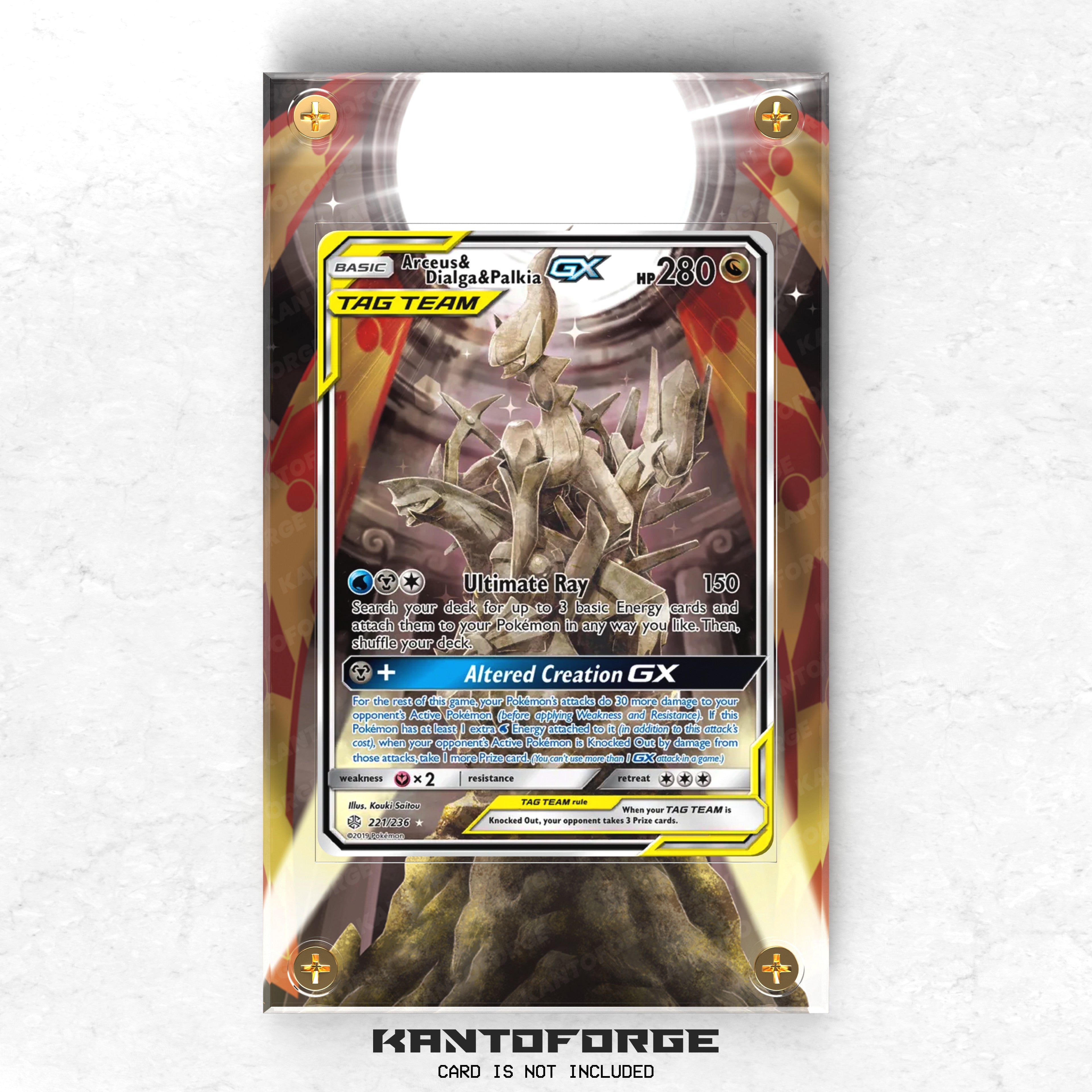 Arceus, Dialga & Palkia GX 221/236 - Pokmon Extended Artwork Display KantoForge Arceus, Dialga & Palkia GX 221/236 - Pokmon Extended Artwork Display KantoForge