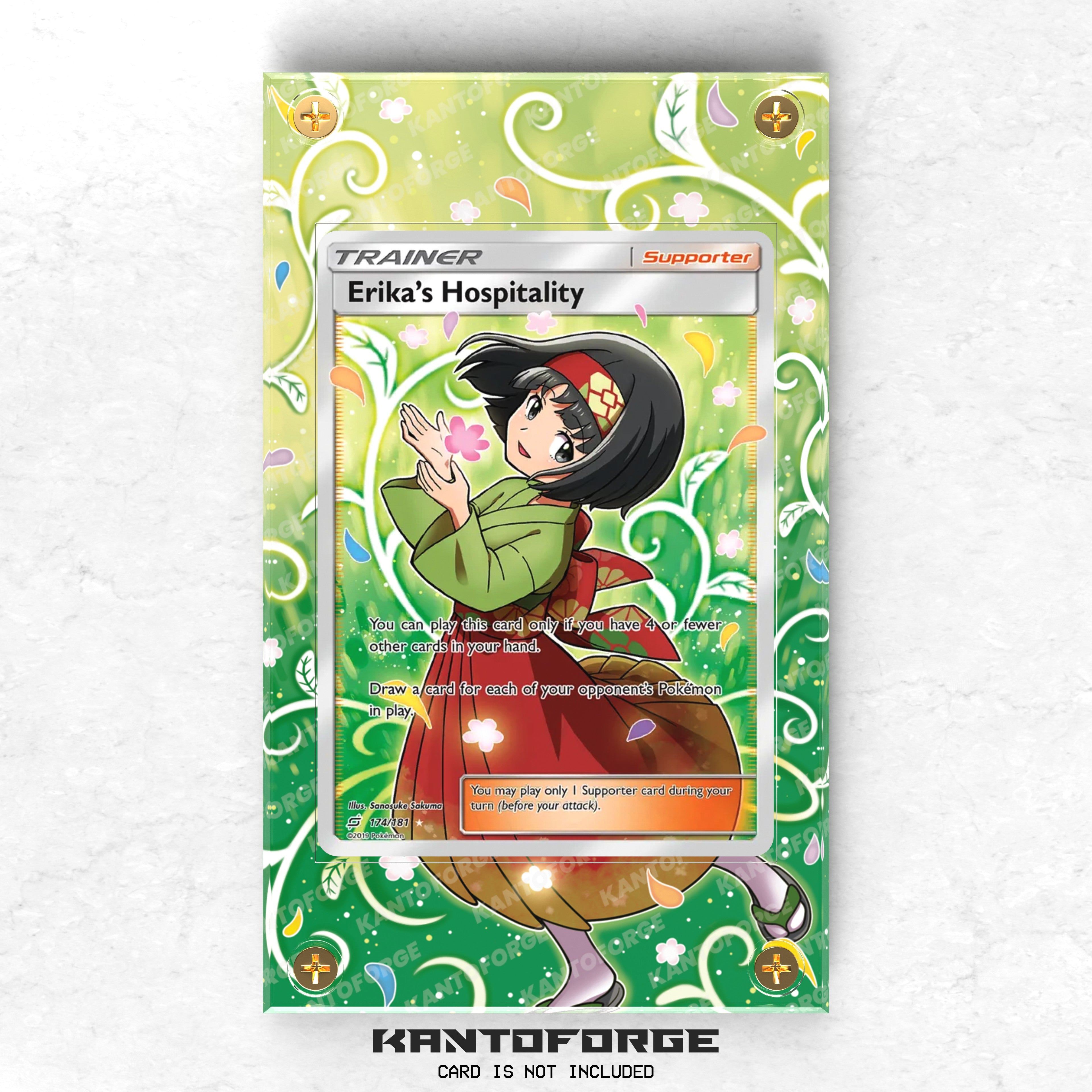 Erika's Hospitality 174/181 - Pokmon Extended Artwork Display Case Erika's Hospitality 174/181 - Pokmon Extended Artwork Display Case