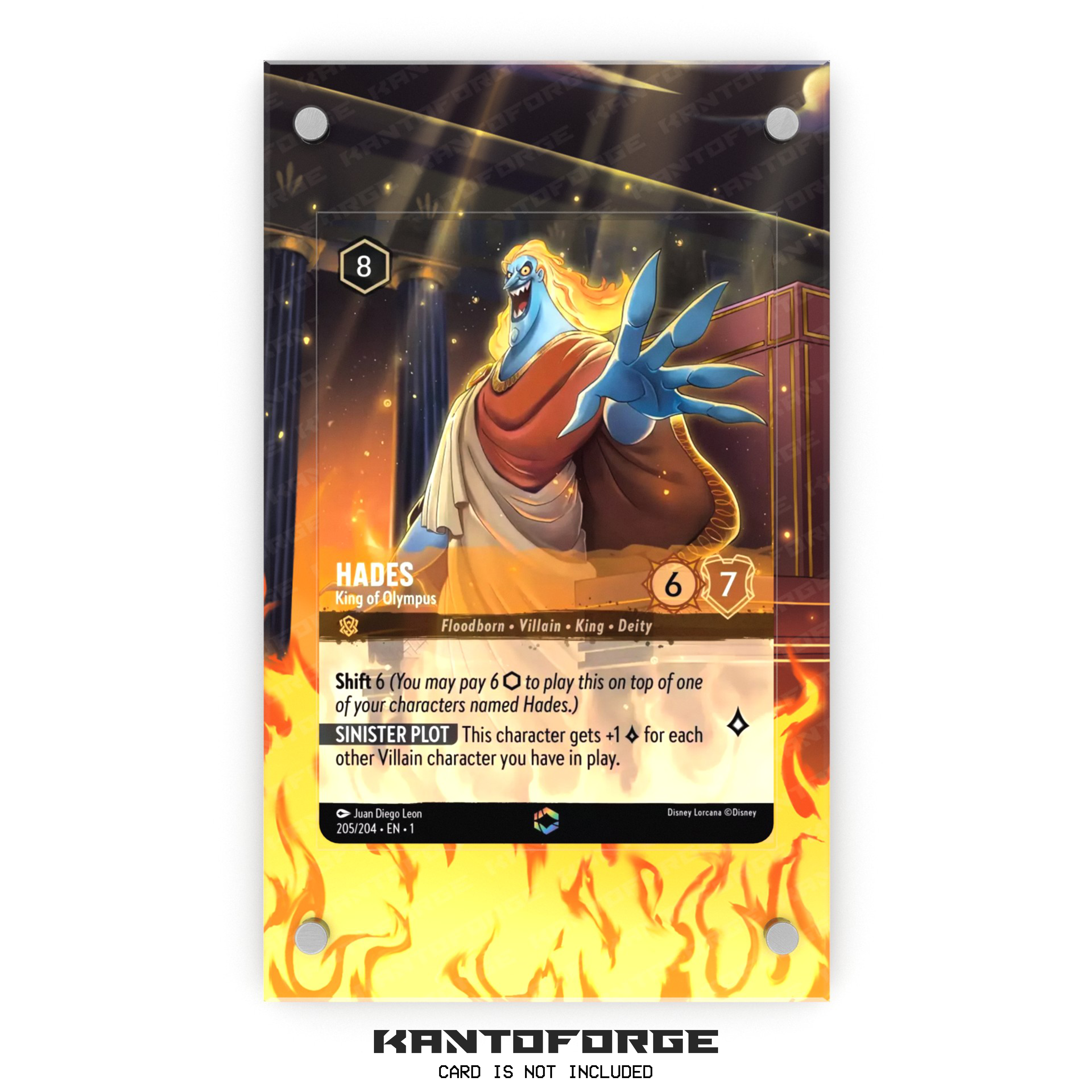 Hades - King of Olympus (Enchanted) - Lorcana Extended Artwork Magnetic Display Case