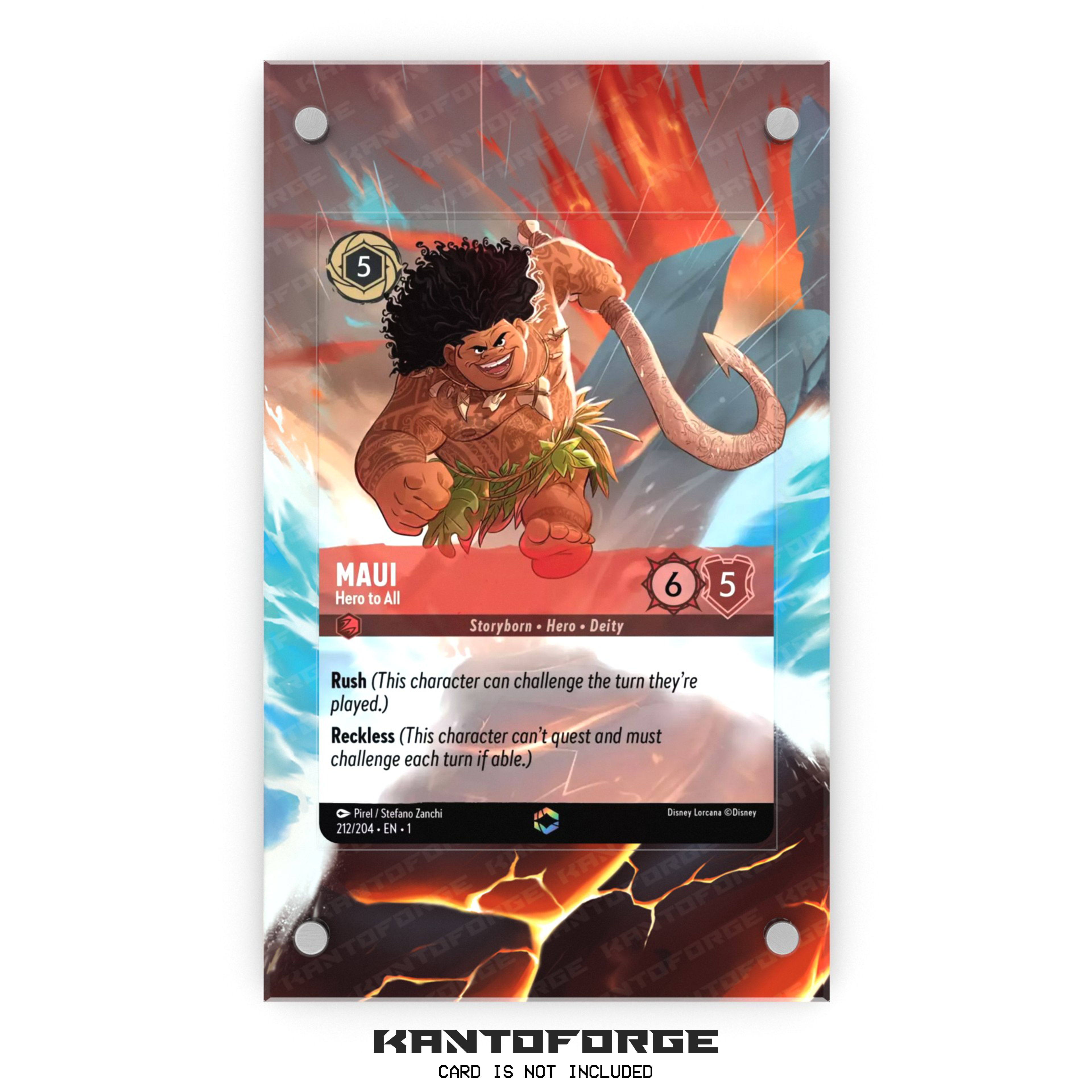 Maui - Hero to All (Enchanted) - Lorcana Extended Artwork Magnetic Display Case