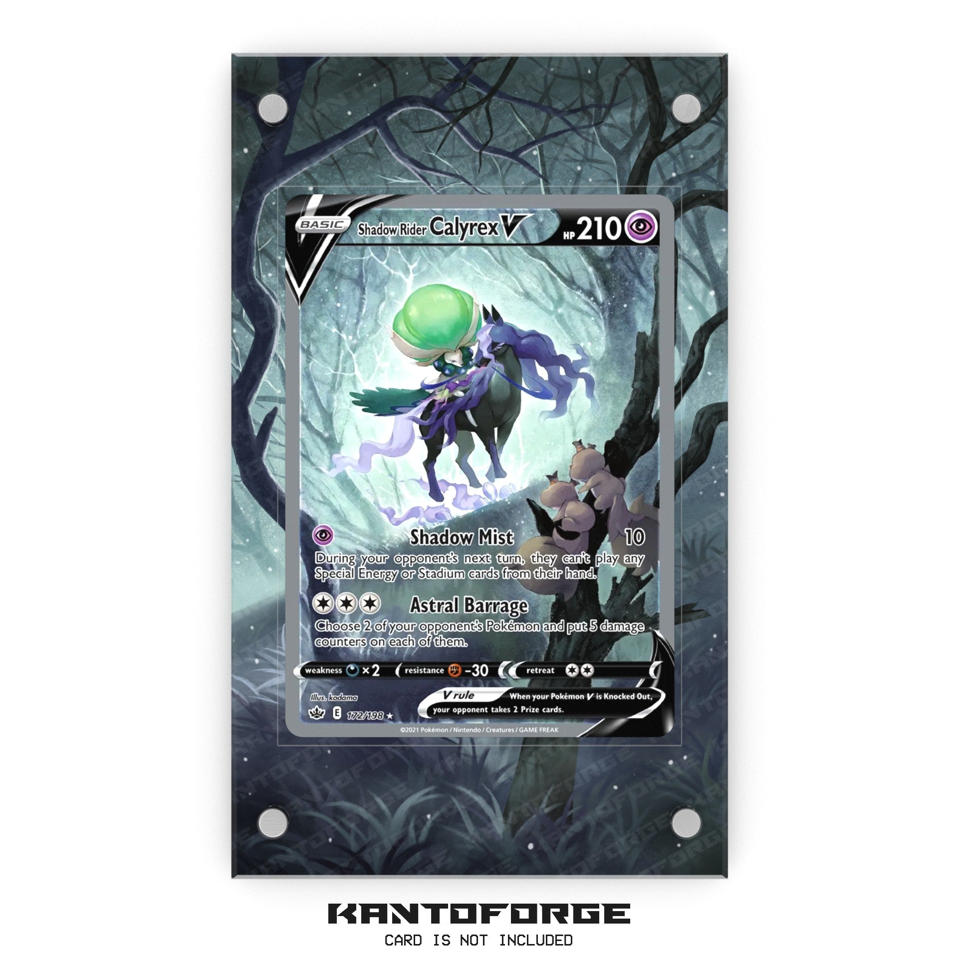 Shadow Rider Calyrex V 172/198 - Pokmon Extended Artwork Display Case KantoForge Shadow Rider Calyrex V 172/198 - Pokmon Extended Artwork Display Case KantoForge