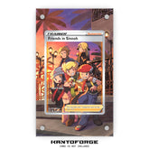 a card with a bunch of cartoon characters on it