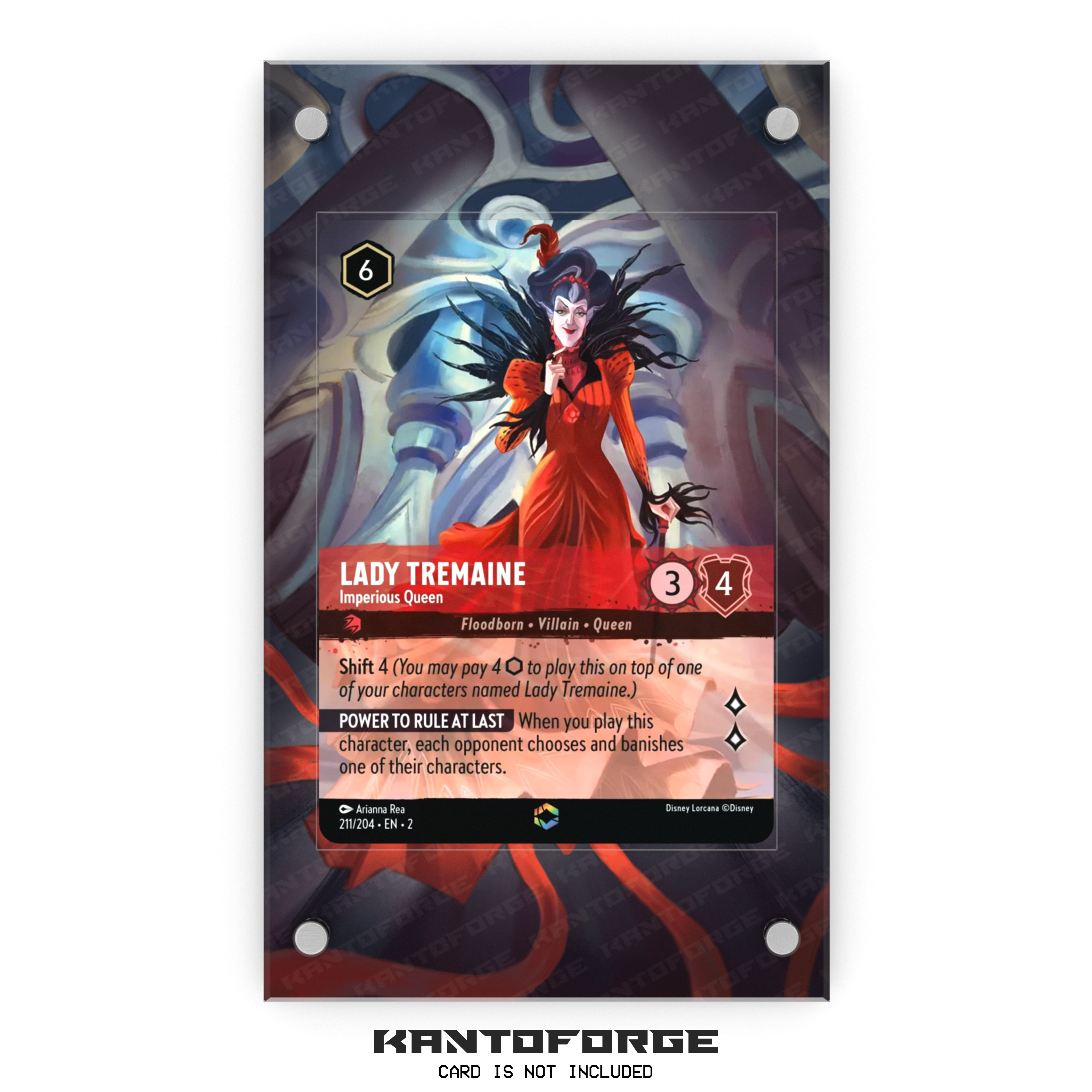 Lady Tremaine - Imperious Queen (Enchanted) - Lorcana Extended Artwork Magnetic Display Case