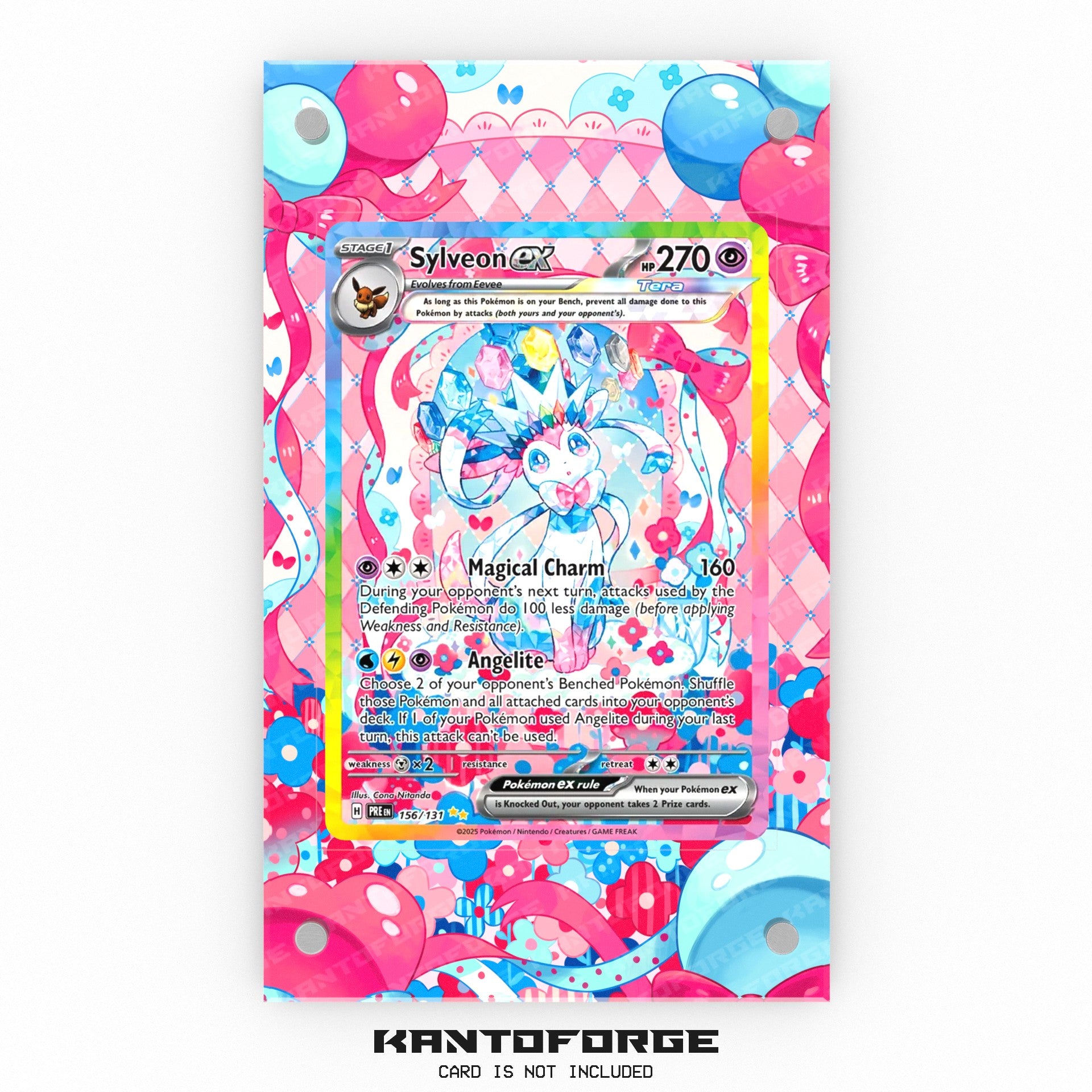 Sylveon ex 156/131 - Pokmon Extended Artwork Display Case KantoForge Sylveon ex 156/131 - Pokmon Extended Artwork Display Case KantoForge