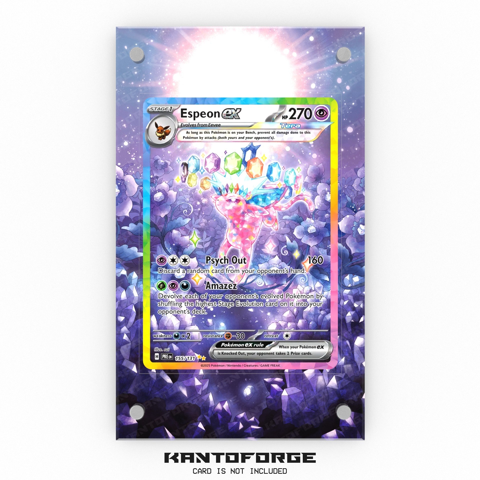 Espeon ex 155/131 - Pokmon Extended Artwork Display Case KantoForge Espeon ex 155/131 - Pokmon Extended Artwork Display Case KantoForge