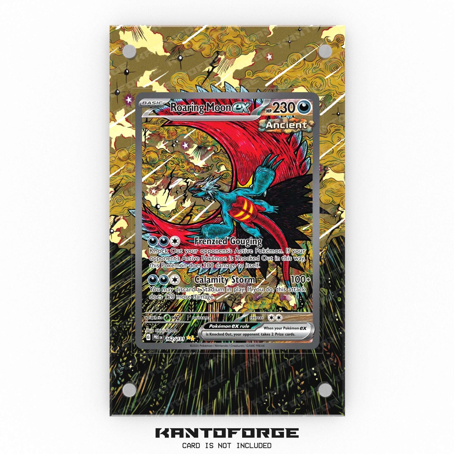 Roaring Moon 162/131 - Pokmon Extended Artwork Display Case KantoForge Roaring Moon 162/131 - Pokmon Extended Artwork Display Case KantoForge