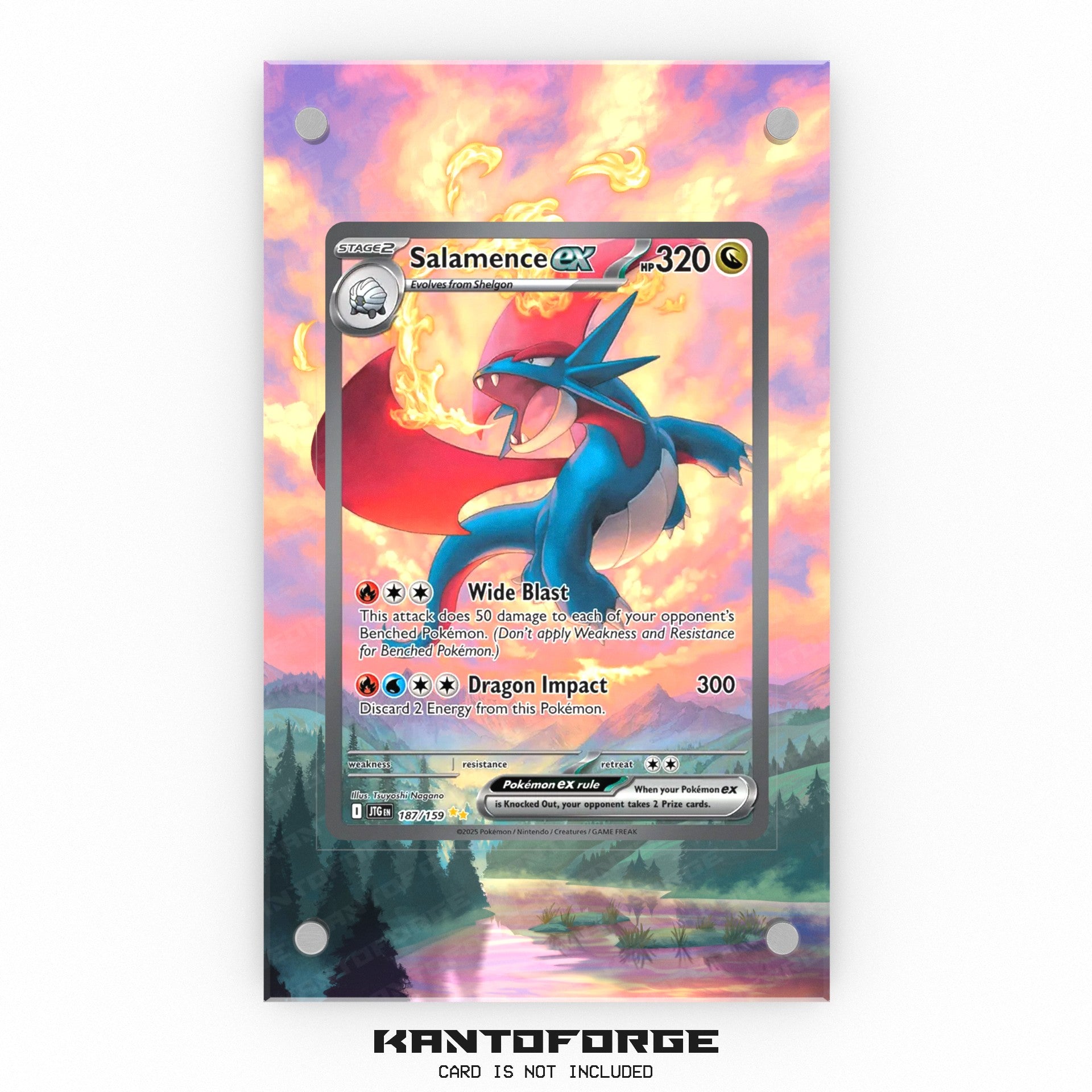 Salamence ex 187/159 - Pokmon Extended Artwork Display Case Salamence ex 187/159 - Pokmon Extended Artwork Display Case