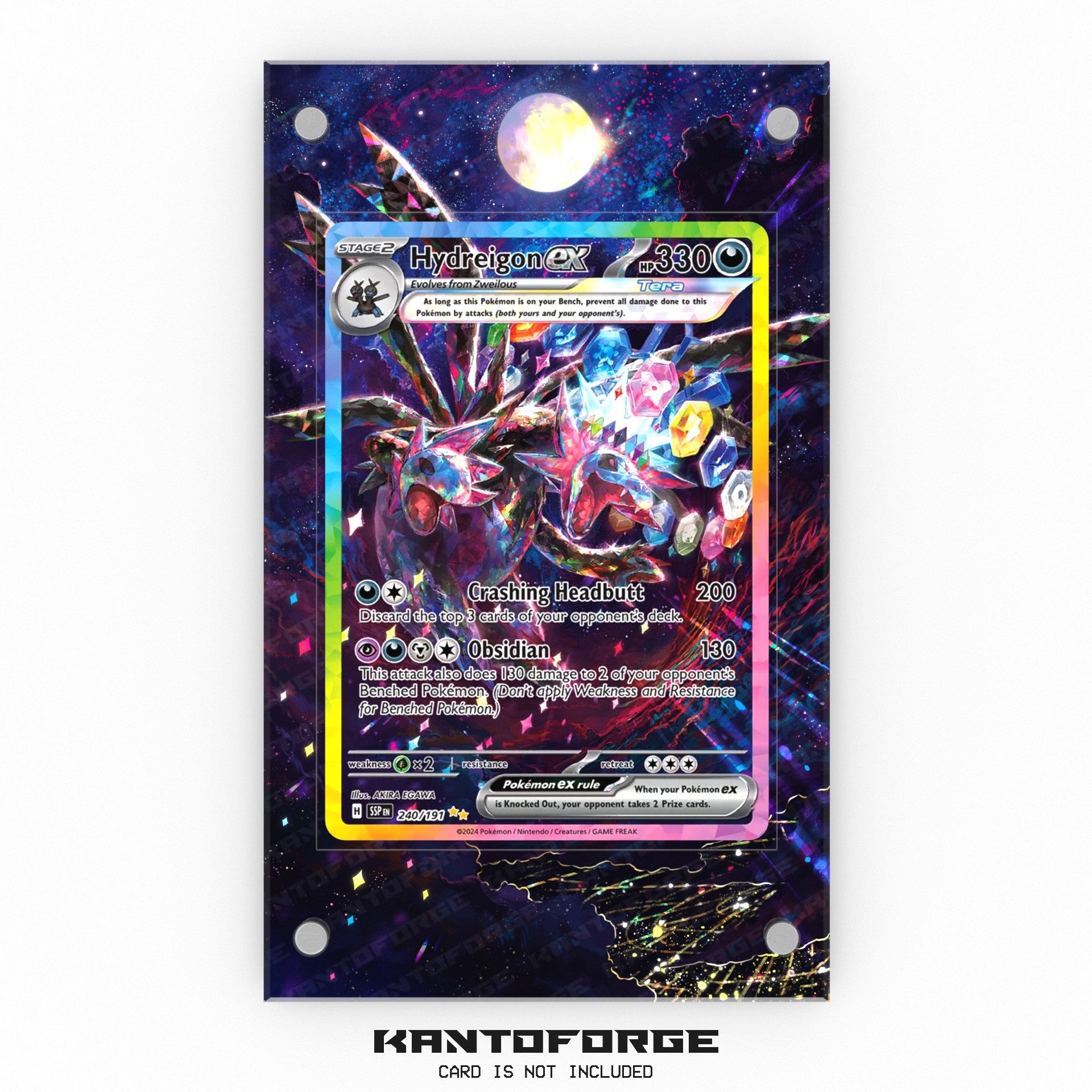 Hydreigon ex 240/191 - Pokmon Extended Artwork Display Case KantoForge Hydreigon ex 240/191 - Pokmon Extended Artwork Display Case KantoForge
