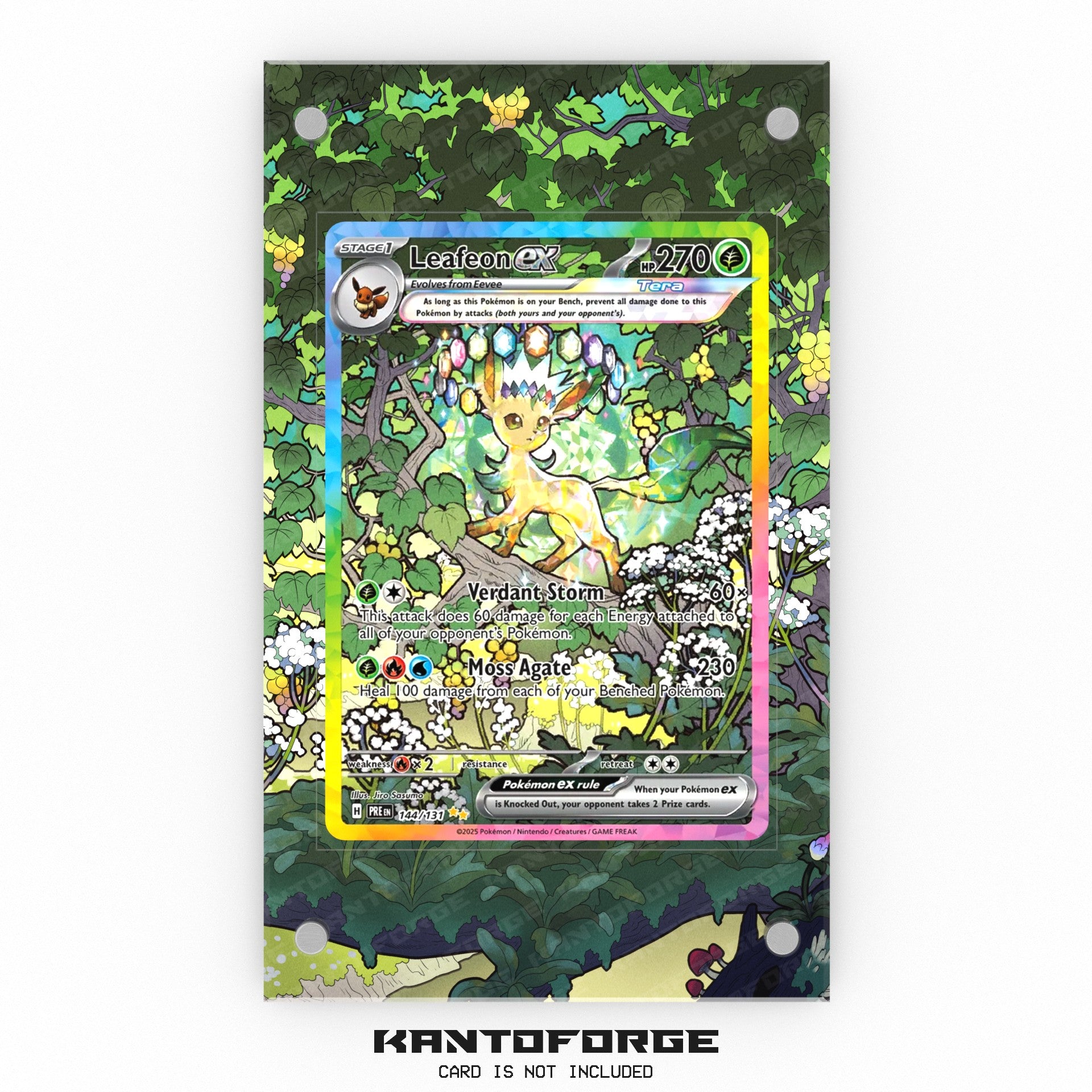 Leafeon ex 144/131 - Pokmon Extended Artwork Display Case KantoForge Leafeon ex 144/131 - Pokmon Extended Artwork Display Case KantoForge