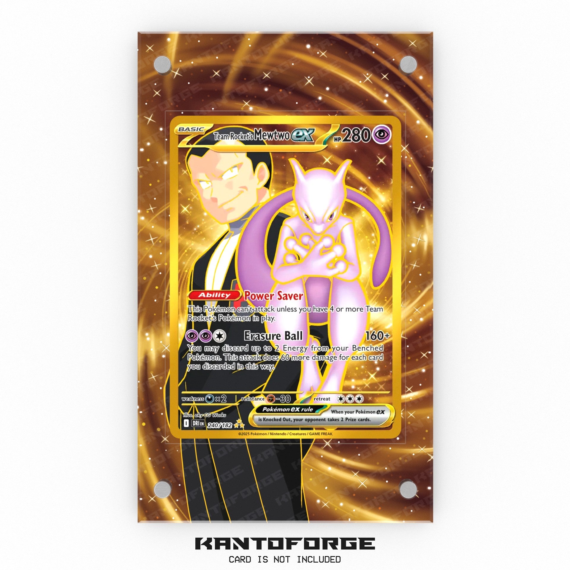 Team Rocket's Mewtwo ex 240/182 - Pokmon Extended Artwork Display Cas KantoForge Team Rocket's Mewtwo ex 240/182 - Pokmon Extended Artwork Display Cas KantoForge