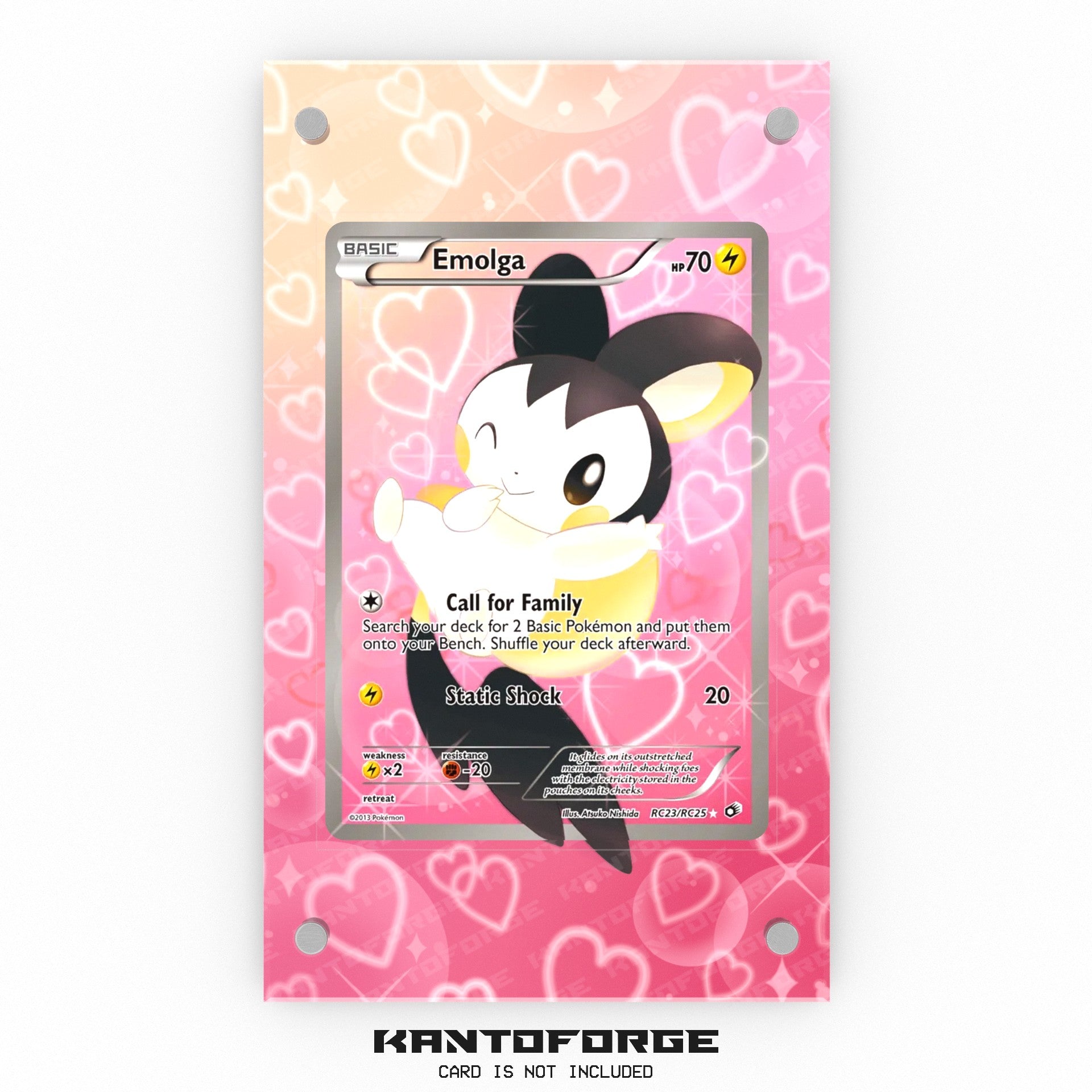 Emolga RC23/RC25 - Pokmon Extended Artwork Display Case KantoForge Emolga RC23/RC25 - Pokmon Extended Artwork Display Case KantoForge