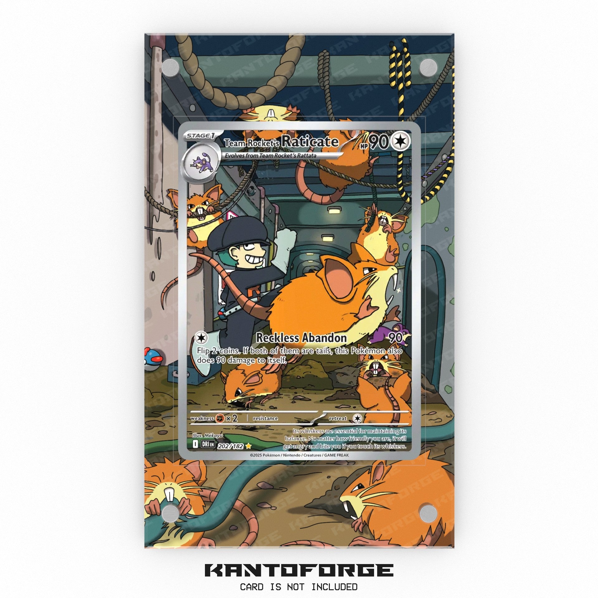 Team Rocket's Raticate 202/182 - Pokmon Extended Artwork Display Case Team Rocket's Raticate 202/182 - Pokmon Extended Artwork Display Case