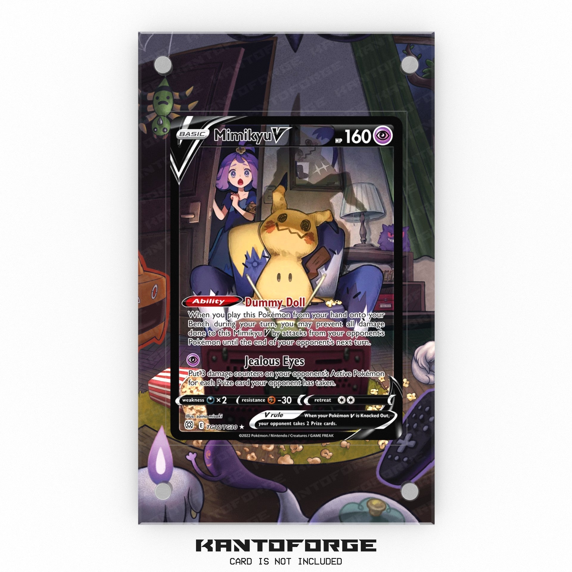 Mimikyu V TG16/TG30 - Pokmon Extended Artwork Display Case KantoForge Mimikyu V TG16/TG30 - Pokmon Extended Artwork Display Case KantoForge