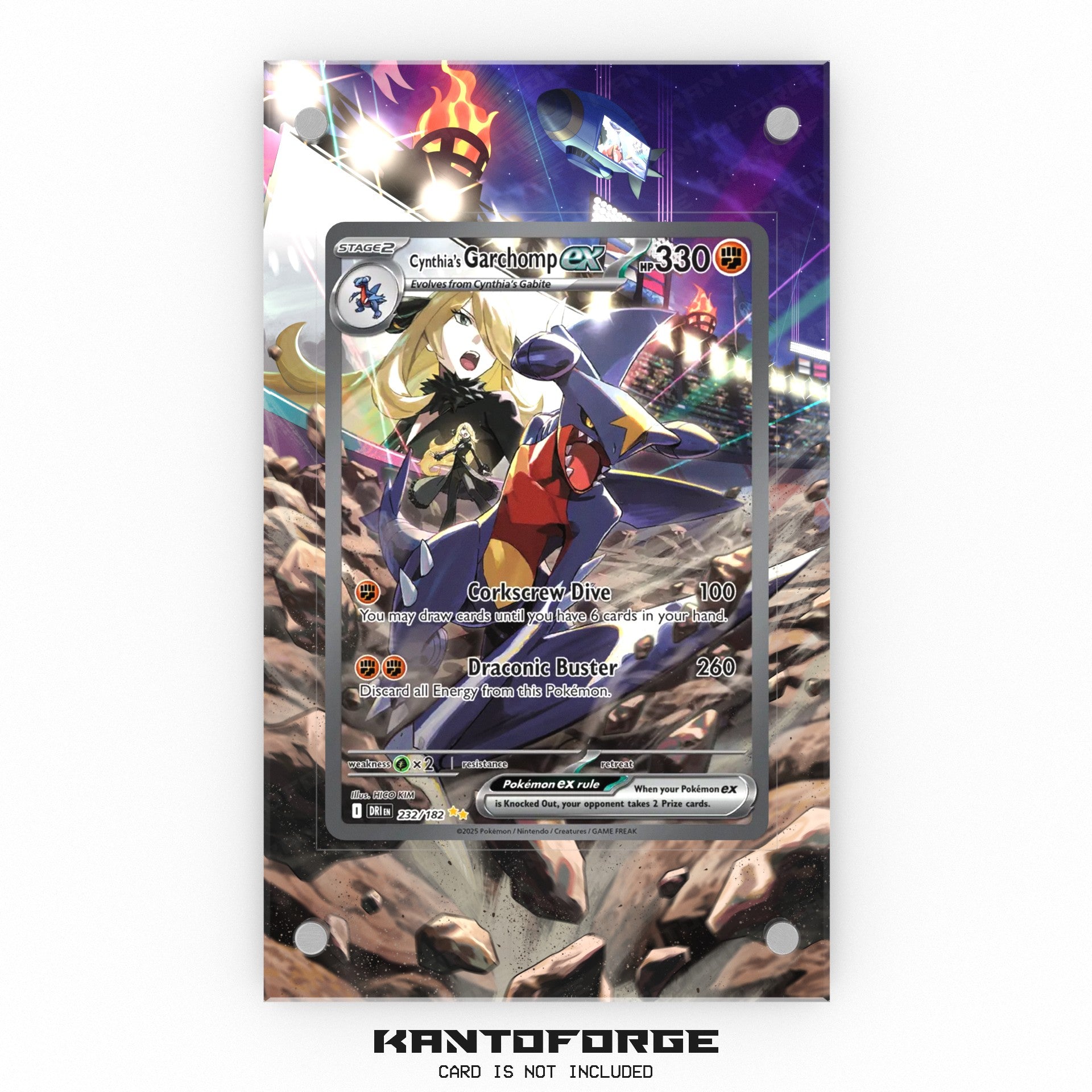 Cynthia's Garchomp ex 232/182 - Pokmon Extended Artwork Display Case KantoForge Cynthia's Garchomp ex 232/182 - Pokmon Extended Artwork Display Case KantoForge