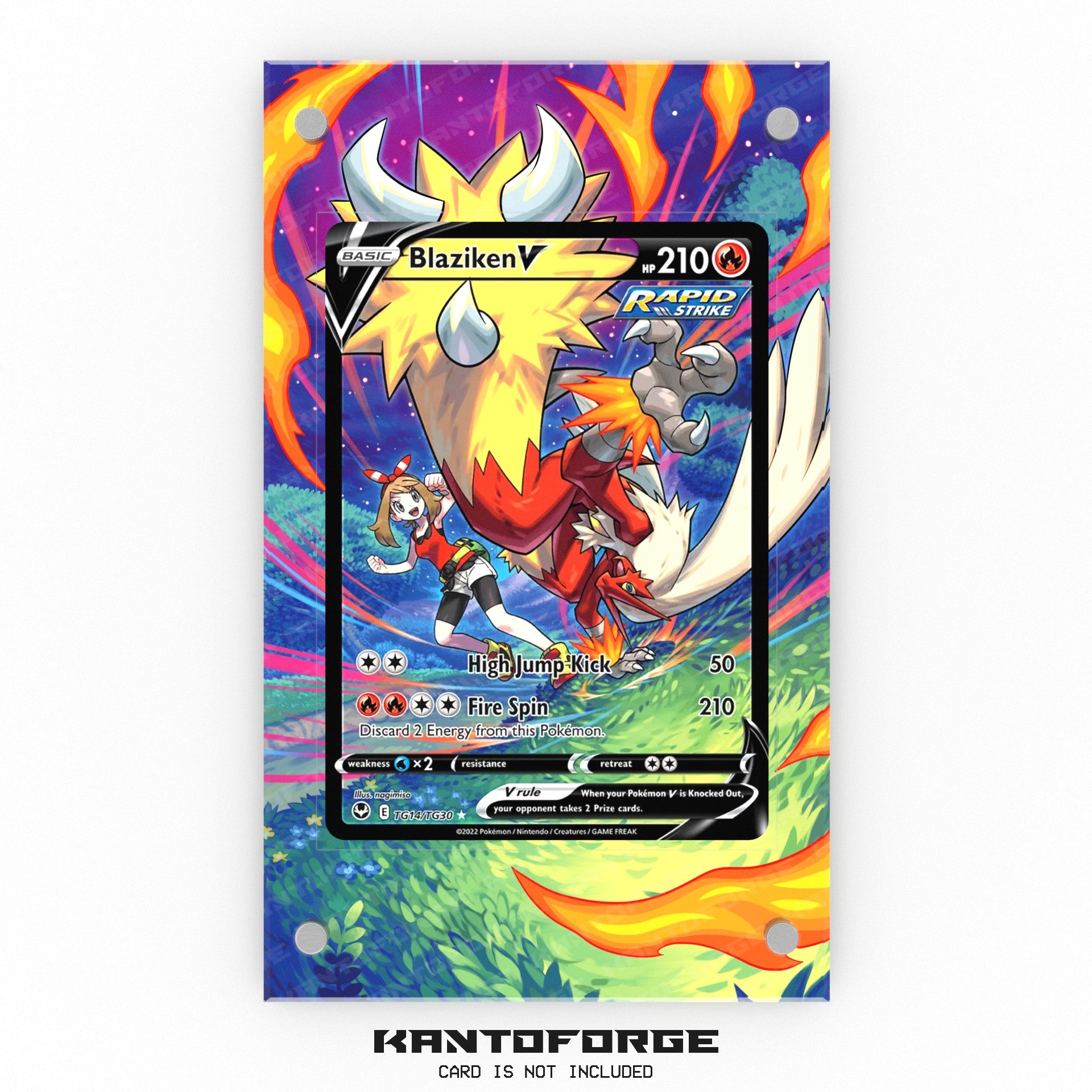Blaziken V TG014/TG30 - Pokmon Extended Artwork Display Case KantoForge Blaziken V TG014/TG30 - Pokmon Extended Artwork Display Case KantoForge