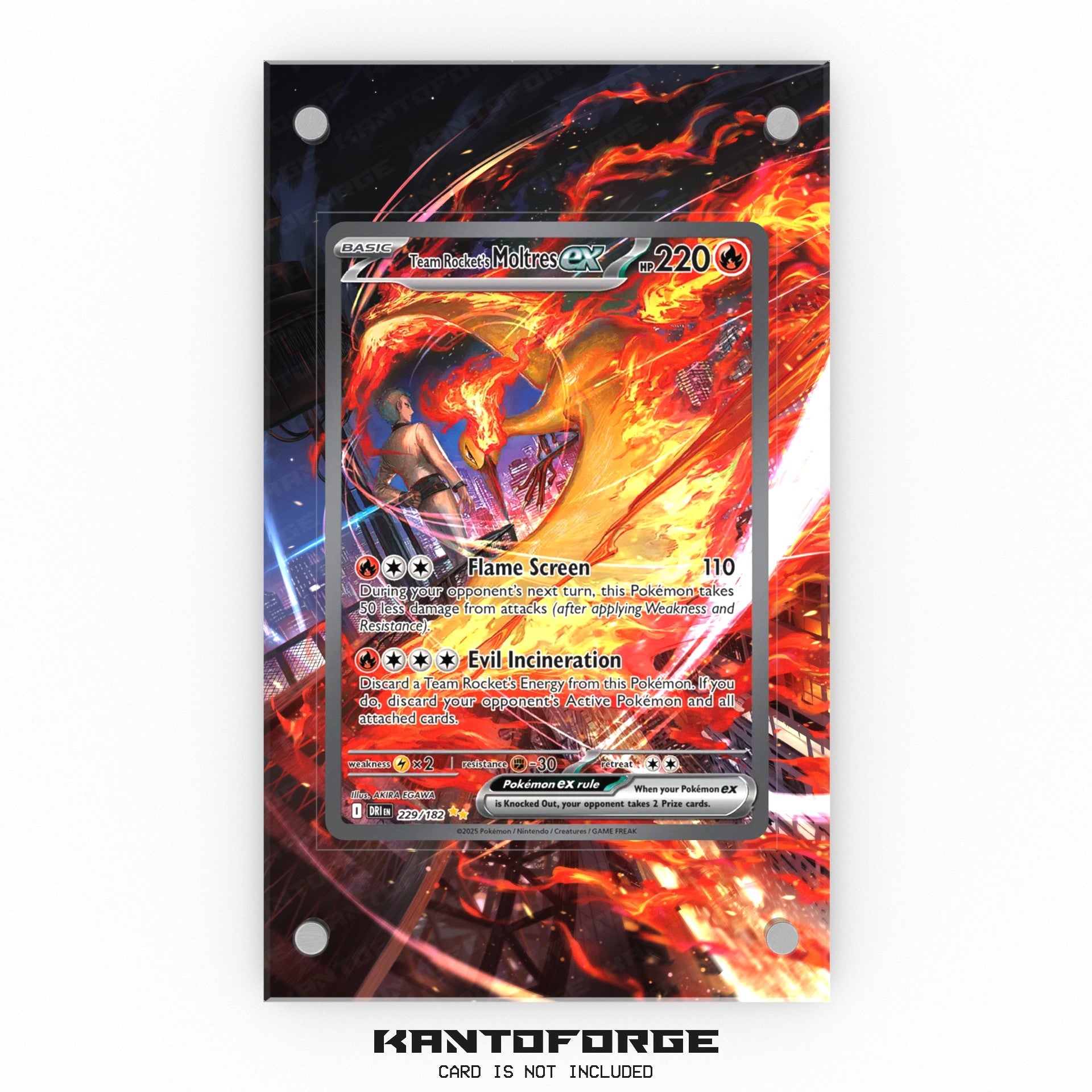 Team Rocket's Moltres ex 229/182 - Pokmon Extended Artwork Display Ca KantoForge Team Rocket's Moltres ex 229/182 - Pokmon Extended Artwork Display Ca KantoForge