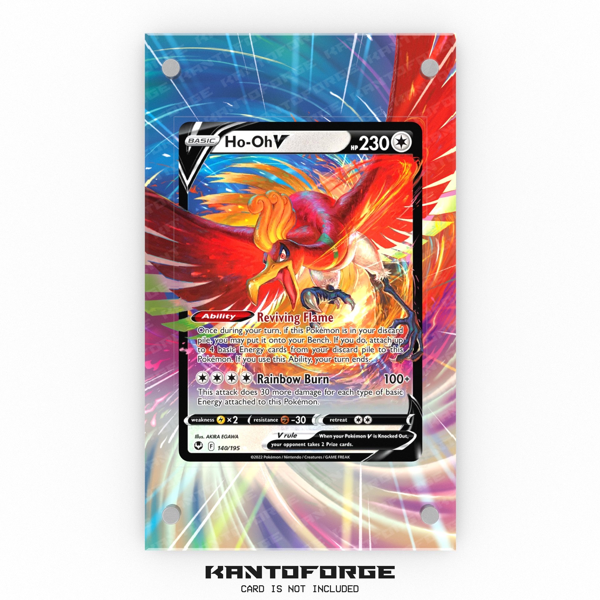 Ho-Oh V 140/195 - Pokmon Extended Artwork Display Case KantoForge Ho-Oh V 140/195 - Pokmon Extended Artwork Display Case KantoForge