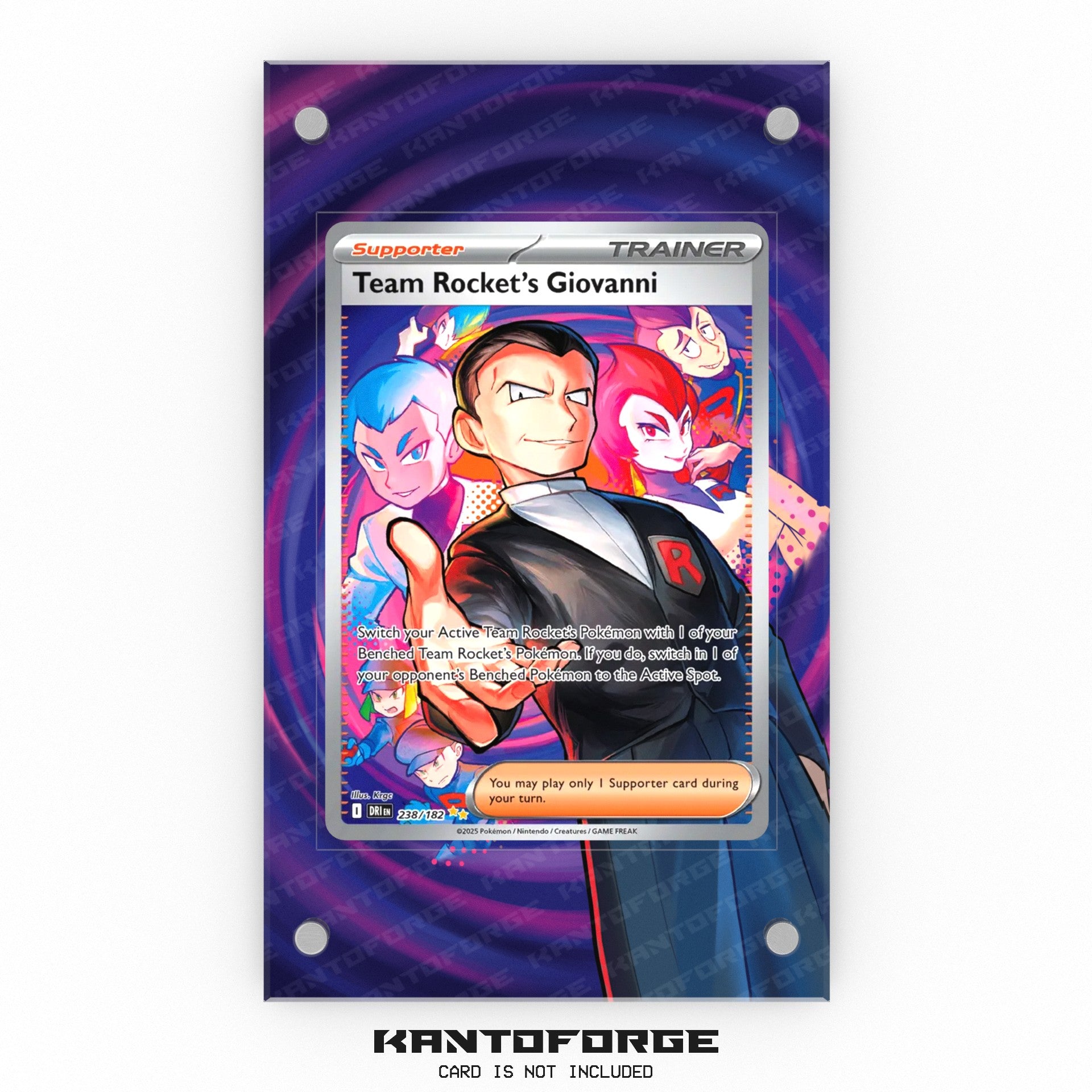 Team Rocket's Giovanni 238/182 - Pokmon Extended Artwork Display Case KantoForge Team Rocket's Giovanni 238/182 - Pokmon Extended Artwork Display Case KantoForge