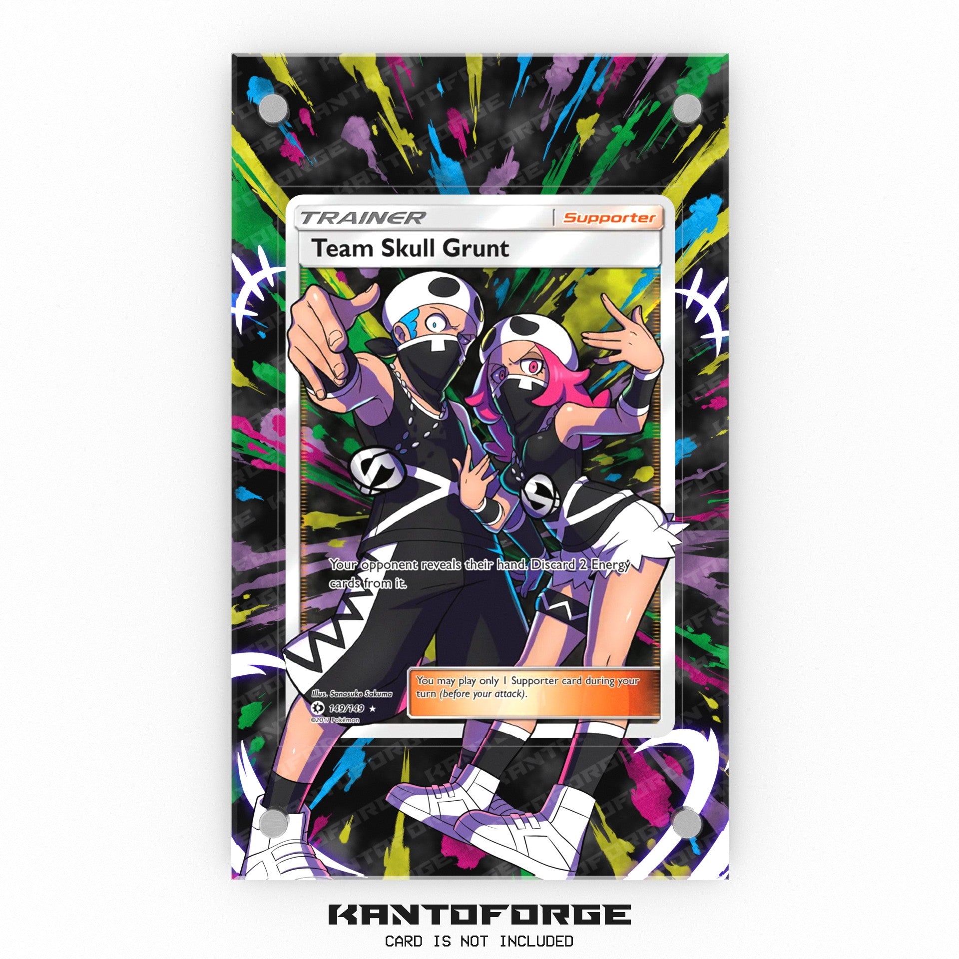 team skull pokemon cards Grunt - 149/149 - Full Art Ultra Rare A single individual card from the pokemon trading and collectible card game (tcg/ccg) Pokmon - Team Skull appears
