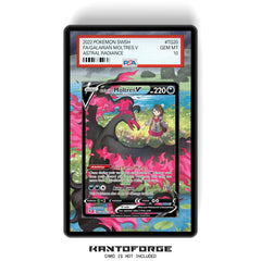 Galarian Moltres V TG20/TG30 - PSA Size Graded Card Case Extended Artwork Display with GradeGuardian Protection