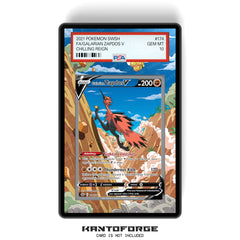 Galarian Zapdos V 174/198 - PSA Size Graded Card Case Extended Artwork Display with GradeGuardian Protection