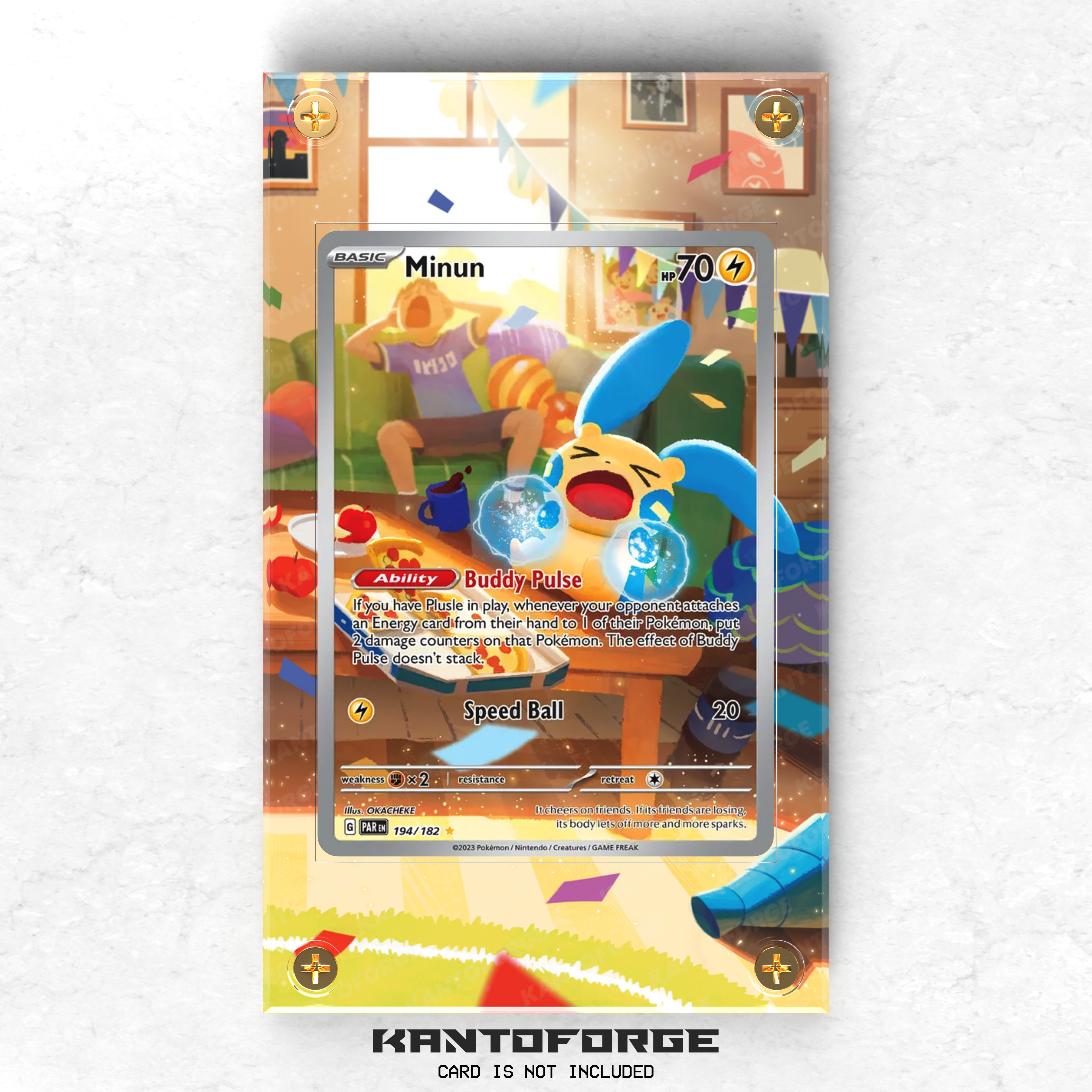 Minun 194/182 - Pokmon Extended Artwork Display Case KantoForge Minun 194/182 - Pokmon Extended Artwork Display Case KantoForge