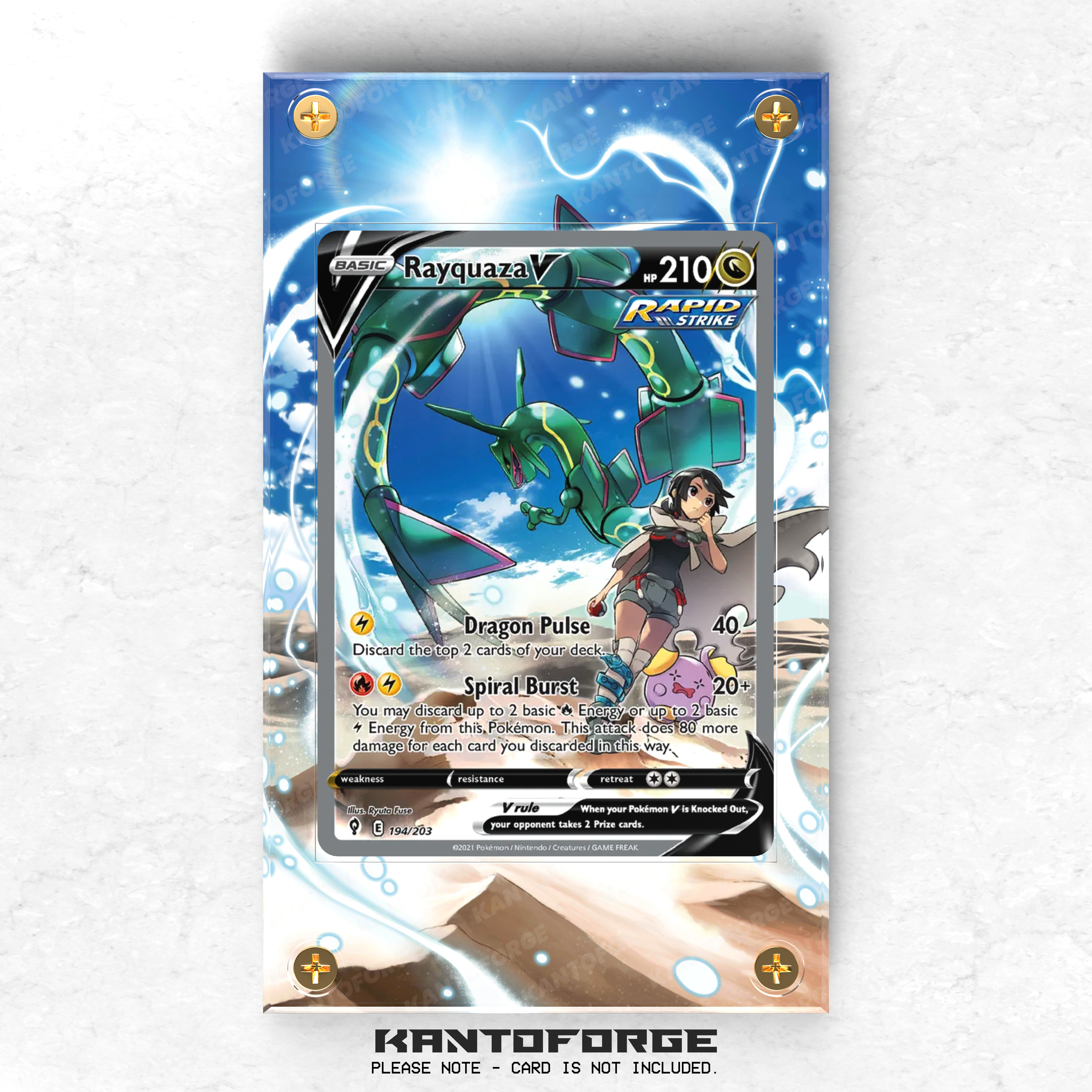 Rayquaza V 194/203 - Pokmon Extended Artwork Display Case Rayquaza V 194/203 - Pokmon Extended Artwork Display Case