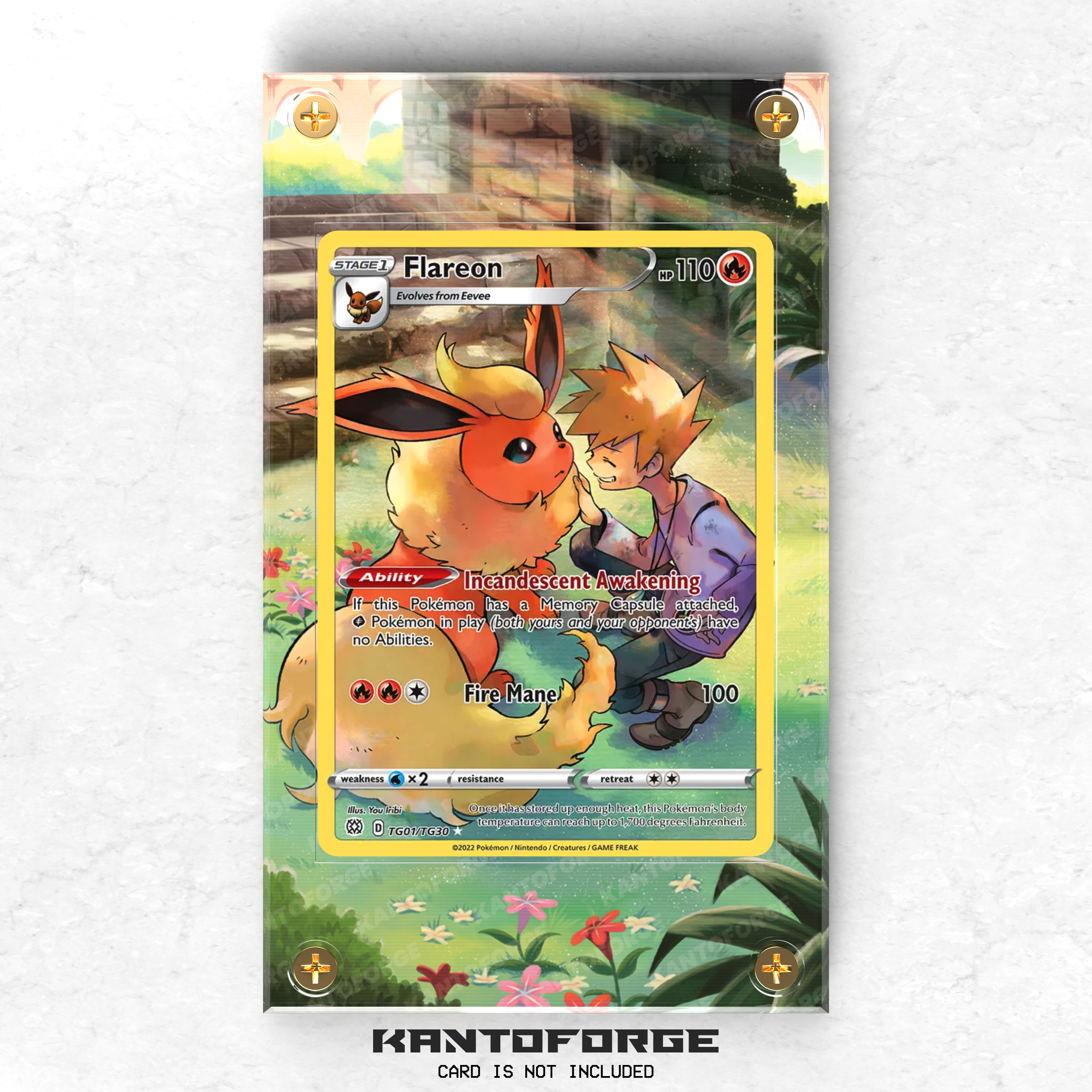 Flareon TG01/TG30 - Pokmon Extended Artwork Display Case KantoForge Flareon TG01/TG30 - Pokmon Extended Artwork Display Case KantoForge