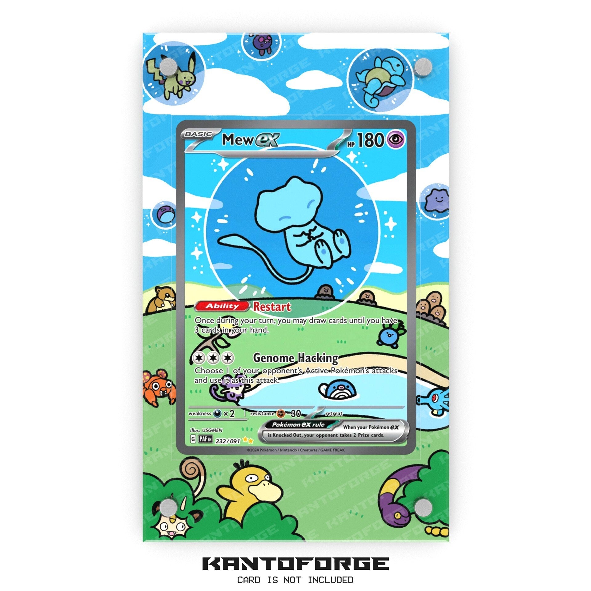 Mew ex 232/091 Pokmon Extended PSA Artwork Protective Display Case Mew ex 232/091 Pokmon Extended PSA Artwork Protective Display Case