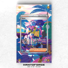 a card game with an image of a man on a surfboard