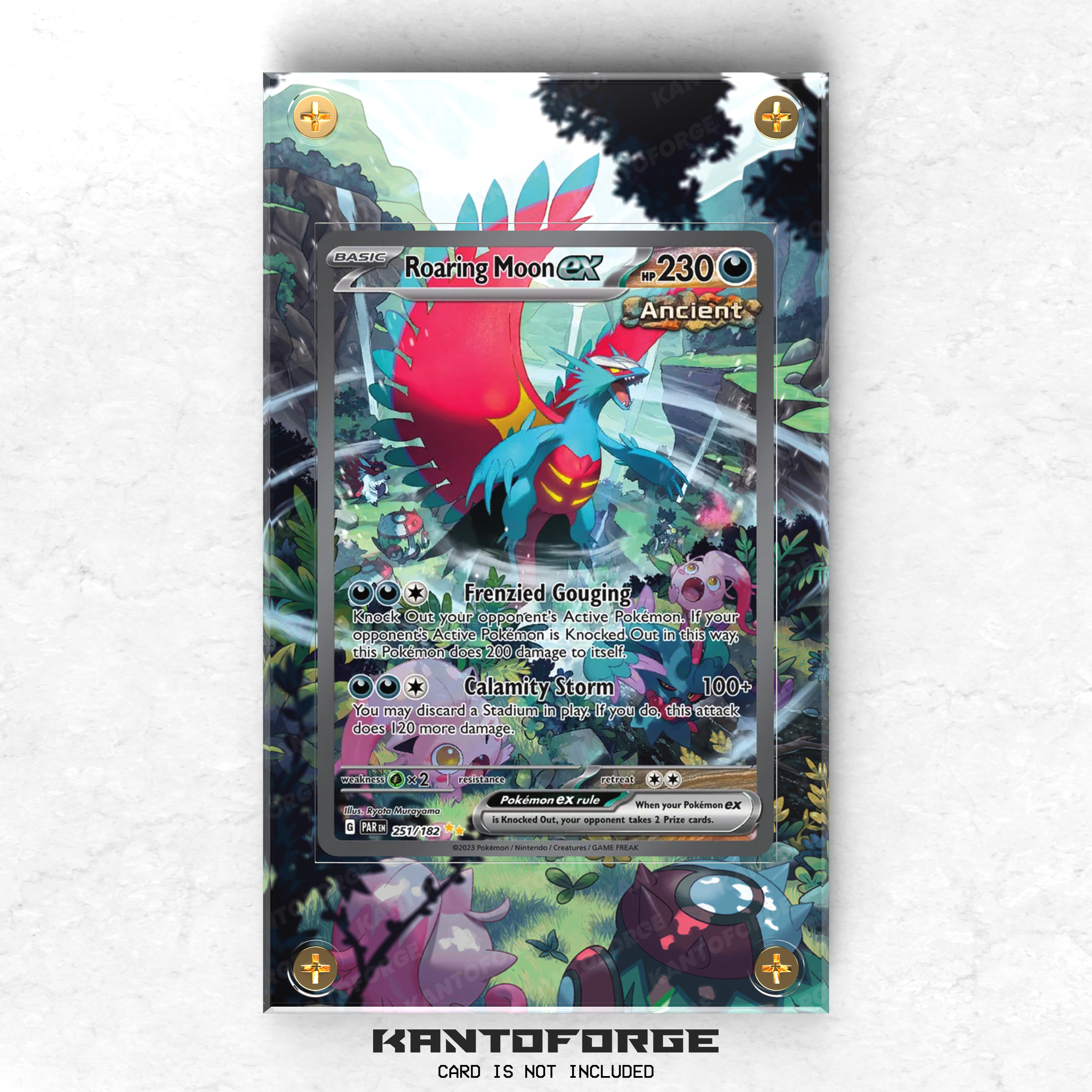 Roaring Moon ex 251/182 - Pokmon Extended Artwork Display Case KantoForge Roaring Moon ex 251/182 - Pokmon Extended Artwork Display Case KantoForge