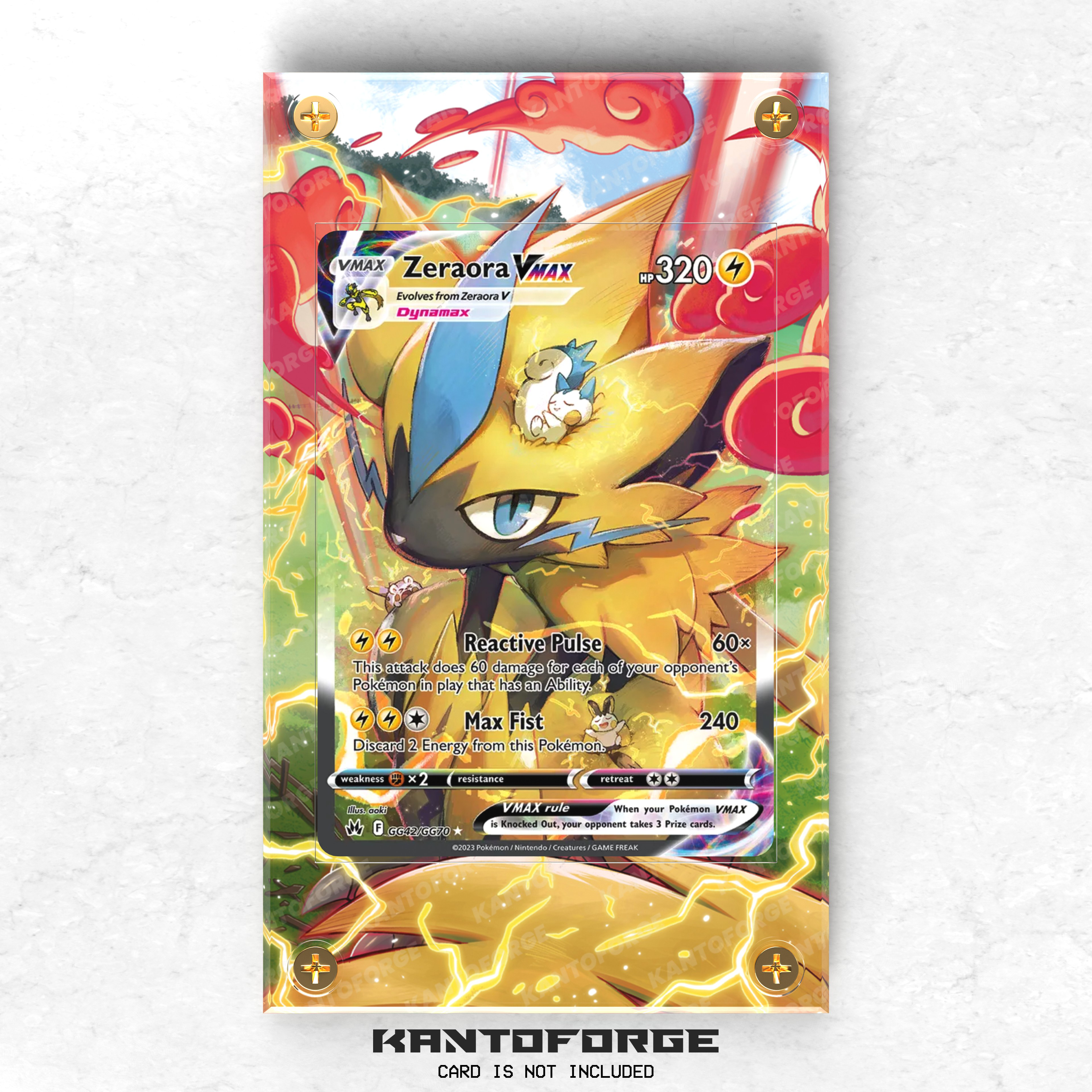 Zeraora VMAX GG42/GG70 - Pokmon Extended Artwork Display Case KantoForge Zeraora VMAX GG42/GG70 - Pokmon Extended Artwork Display Case KantoForge