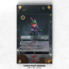 a card with a picture of robin hood