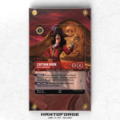 a card with a picture of captain hook