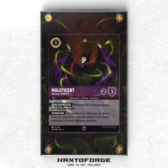 a card with a picture of maleficent on it