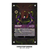 a card with a picture of maleficent on it