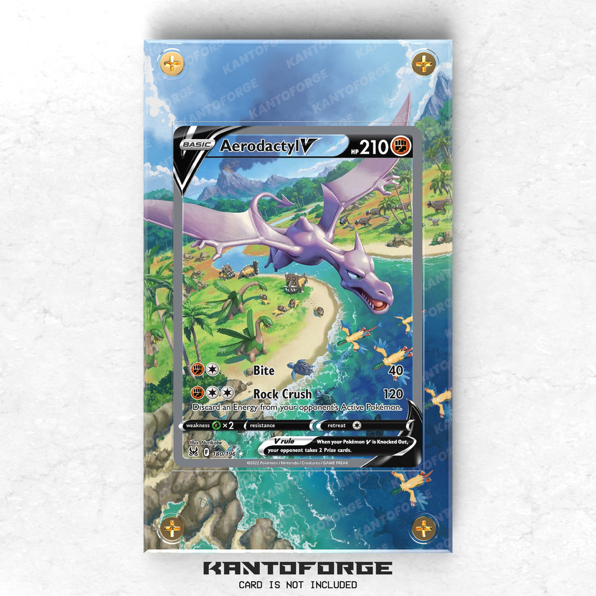 Aerodactyl V 180/196 - Pokémon Extended Artwork Protective Card Display Case