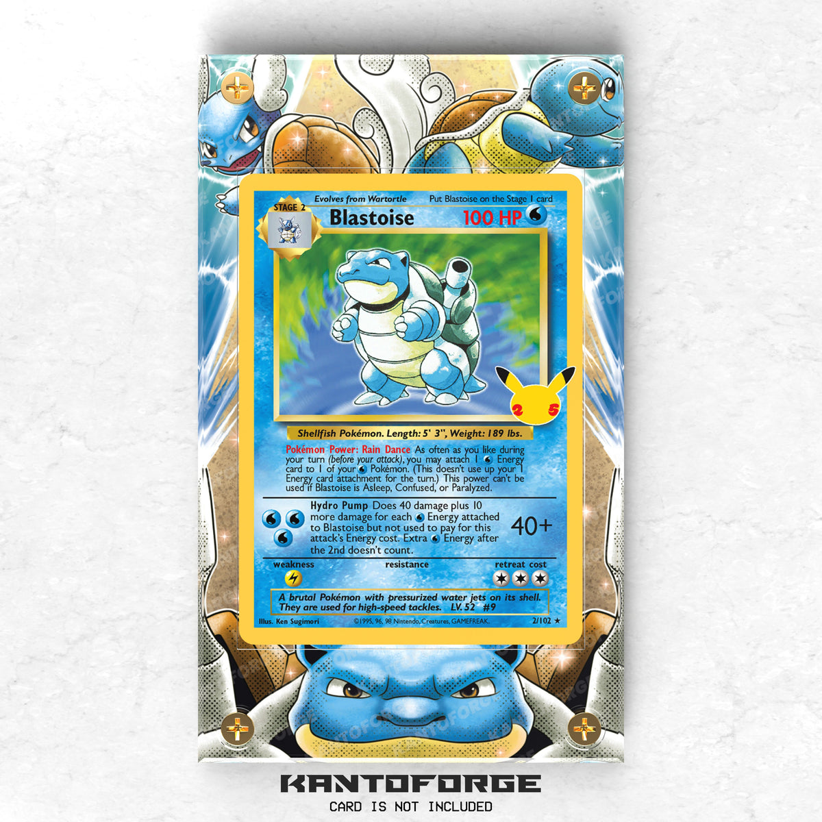 Blastoise (カメックス) Base Set - Pokémon Extended Artwork Protective Card Display Case