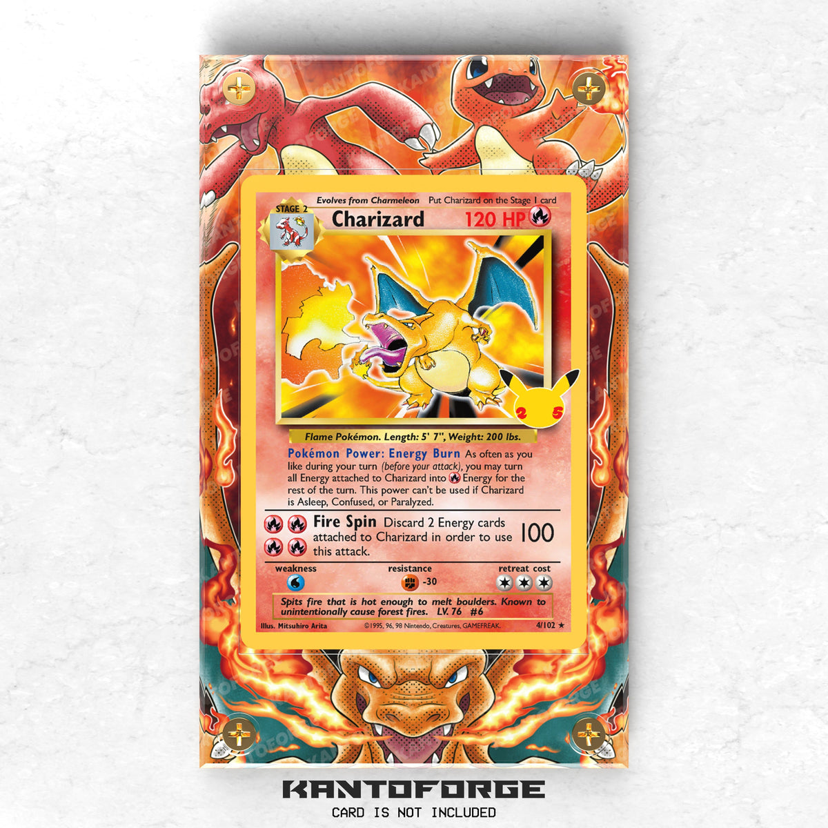 Charizard (リザードン) Base Set - Pokémon Extended Artwork Protective Card Display Case