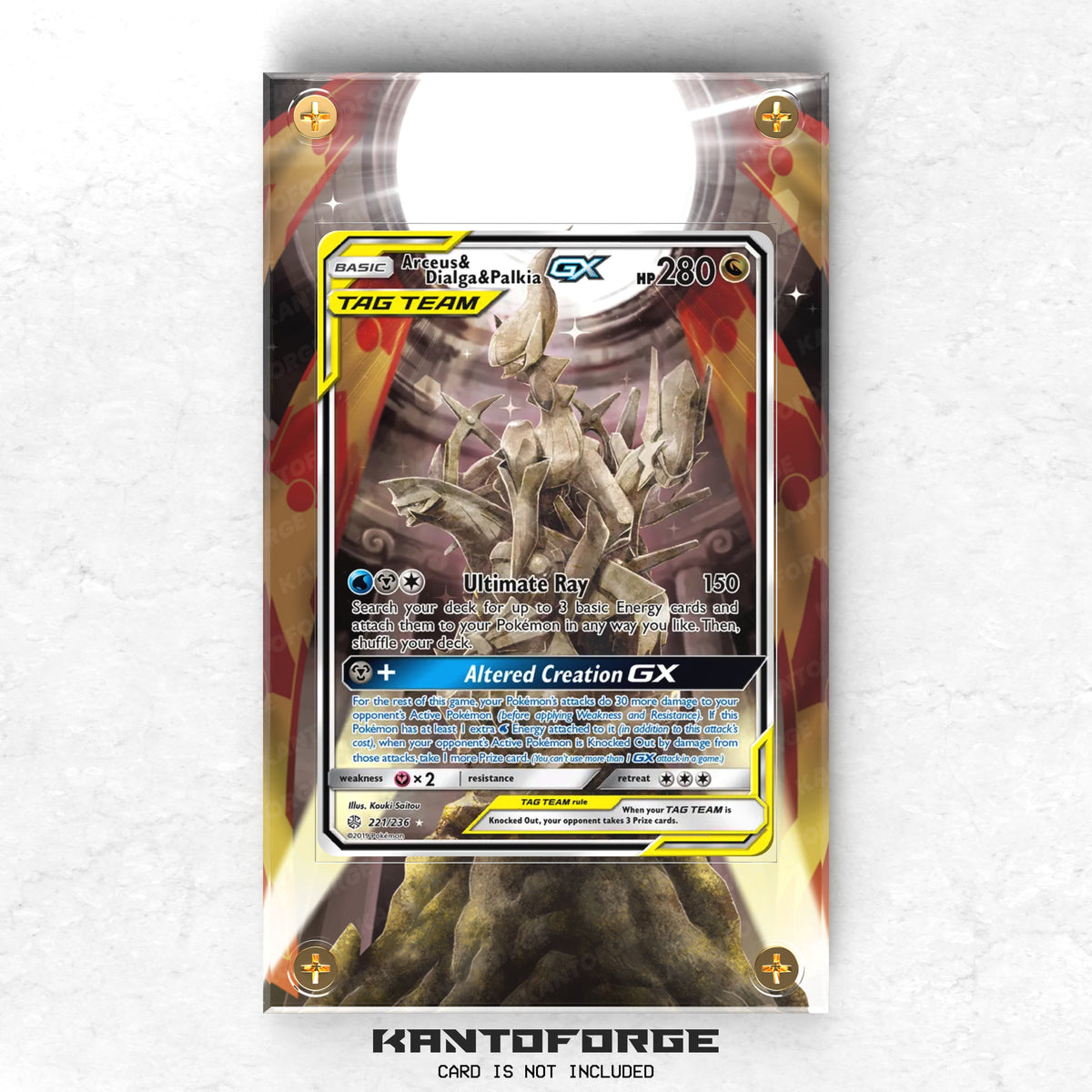 Arceus & Dialga & Palkia-GX 221/236 - Pokémon Extended Artwork Protective Card Display Case