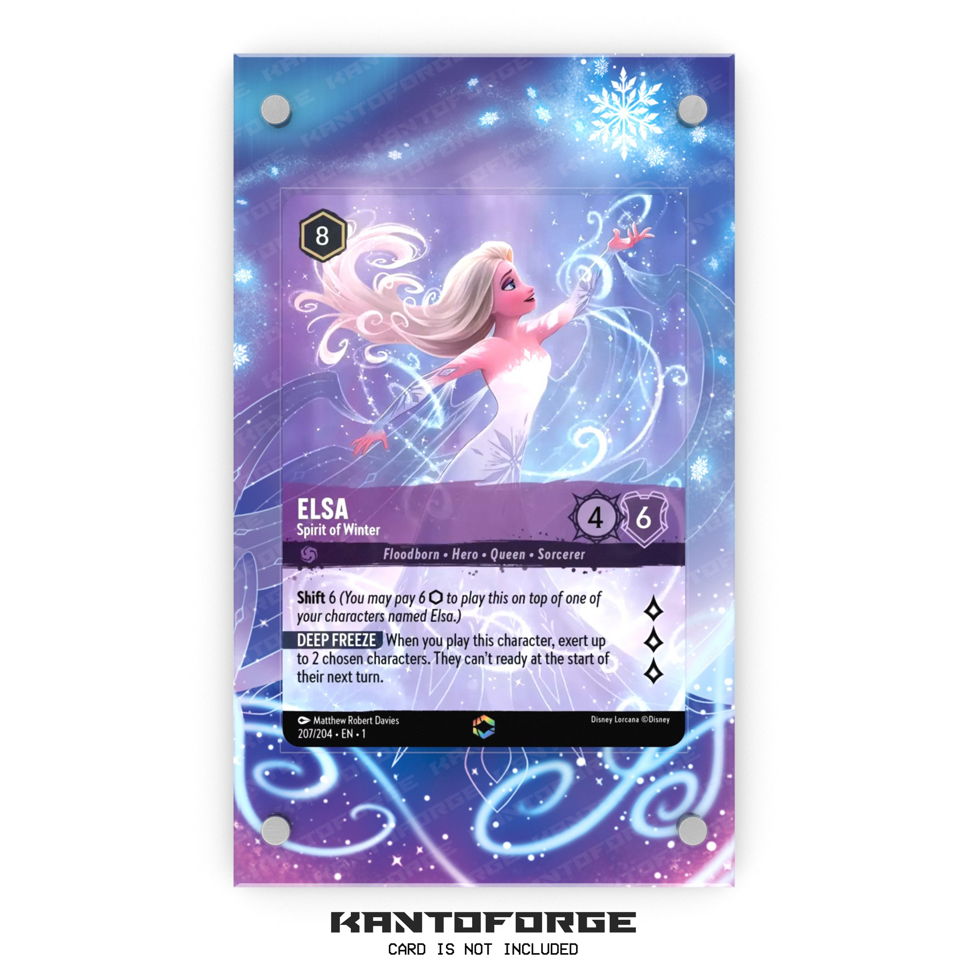 Elsa - Spirit of Winter (Enchanted) - Lorcana Extended Artwork Display KantoForge Elsa - Spirit of Winter (Enchanted) - Lorcana Extended Artwork Display KantoForge