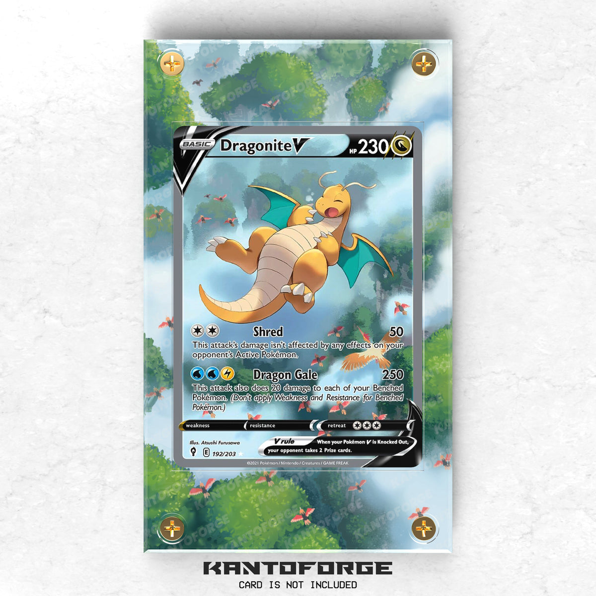 Dragonite V 192/203 - Pokémon Extended Artwork Protective Card Display Case
