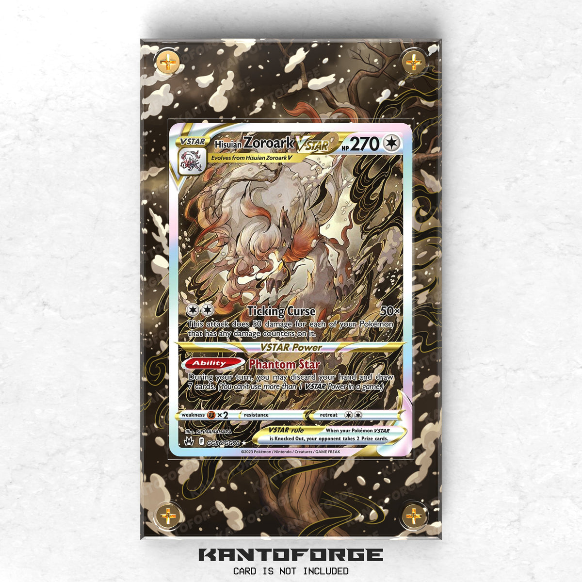 Hisuian Zoroark VSTAR GG56/GG70  - Pokémon Extended Artwork Protective Card Display Case