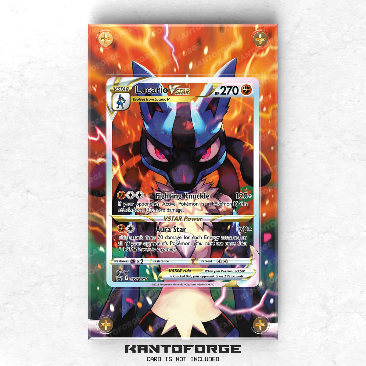 Lucario VSTAR SWSH291 - Pokémon Extended Artwork Protective Card Display Case