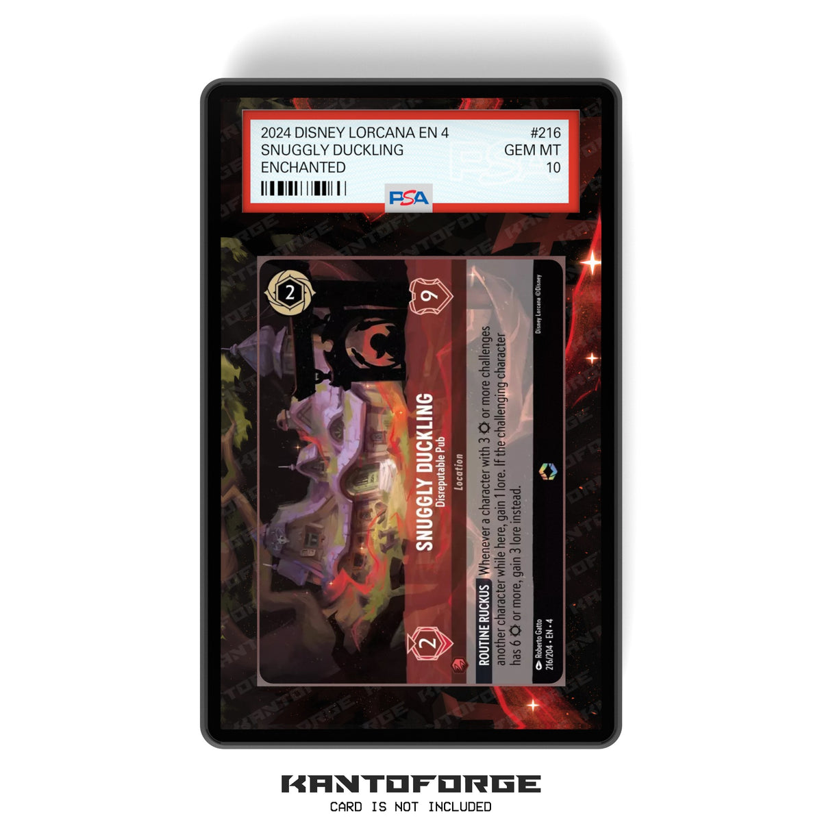 Snuggly Duckling - Disreputable Pub (Enchanted) PSA CSG AGS Graded Card Case Extended Artwork Display with GradeGuardian Protection