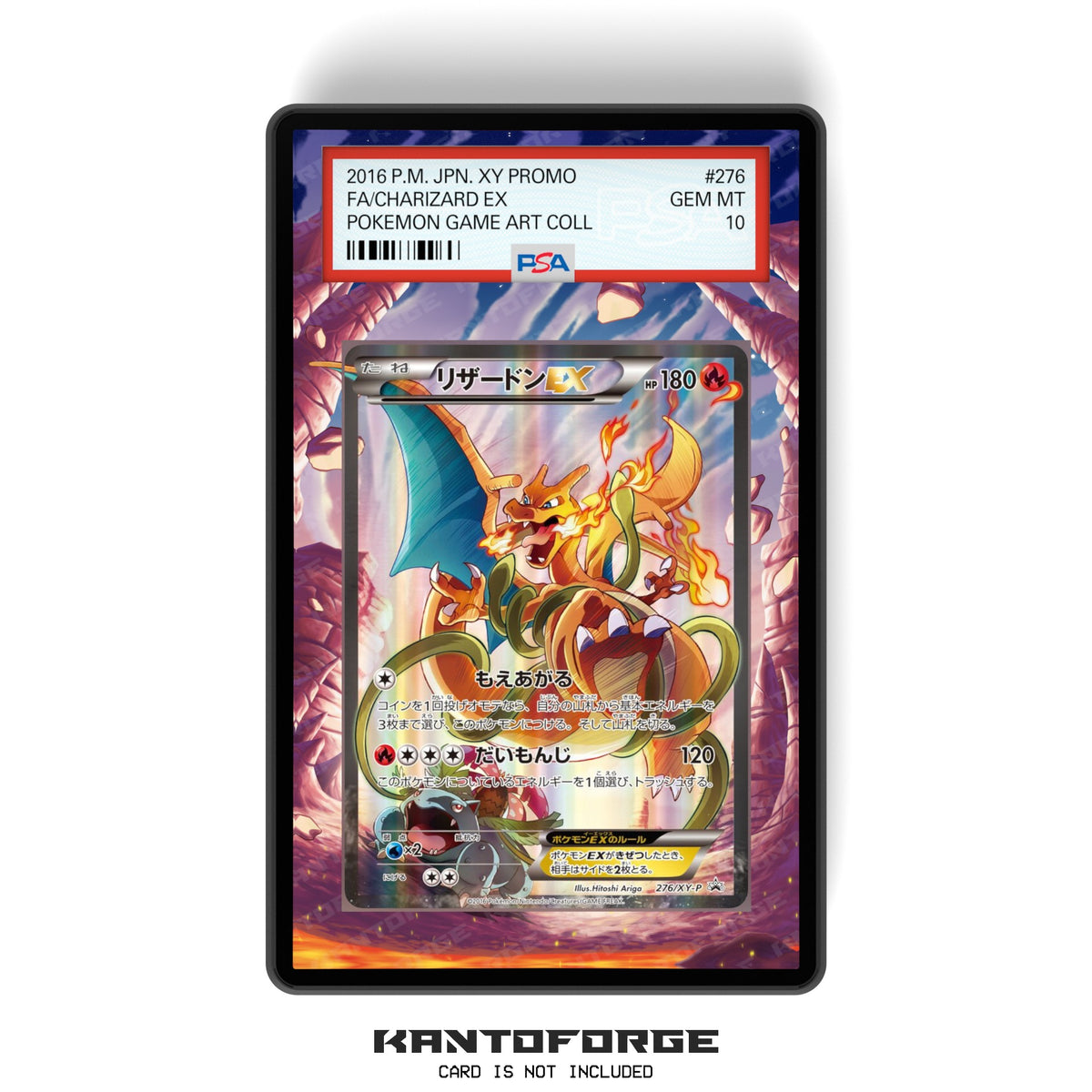 Charizard EX 276/XY-P - PSA Size Graded Card Case Extended Artwork Display with GradeGuardian Protection