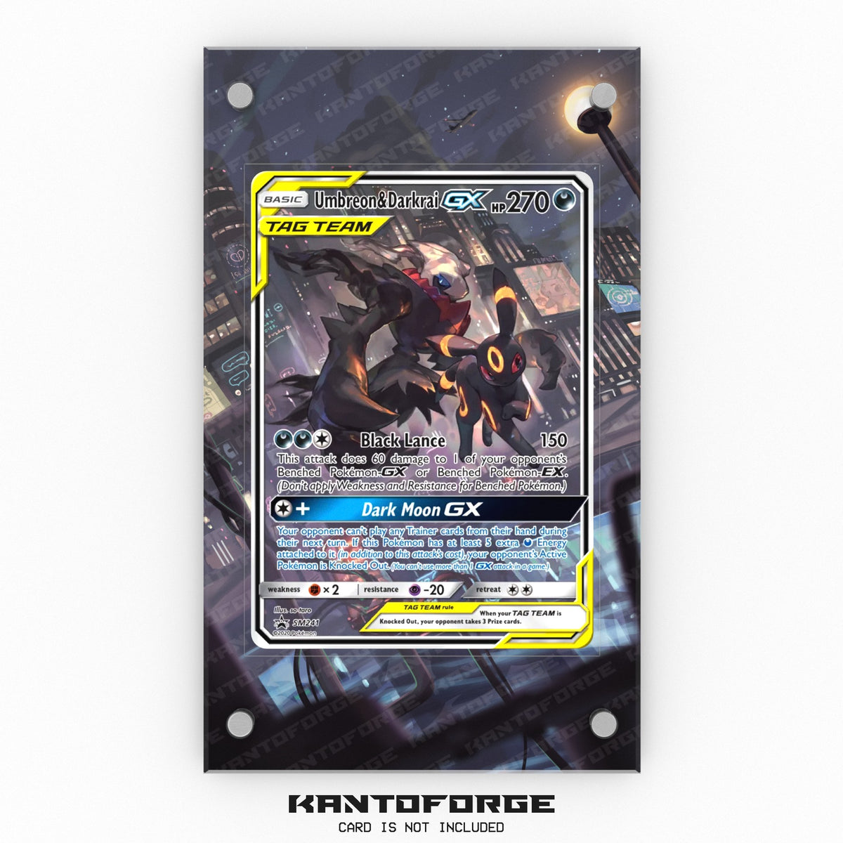 Umbreon & Darkrai GX SM241 - Pokémon Extended Artwork Display Case