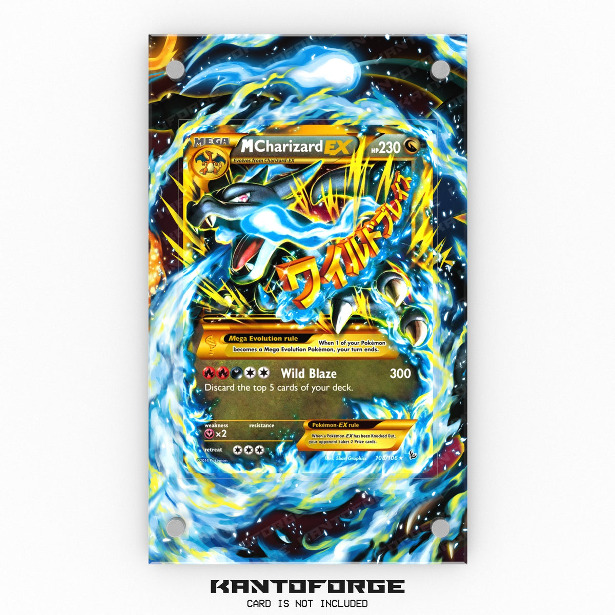 MEGA Charizard-EX 108/106 - Pokémon Extended Artwork Display Case