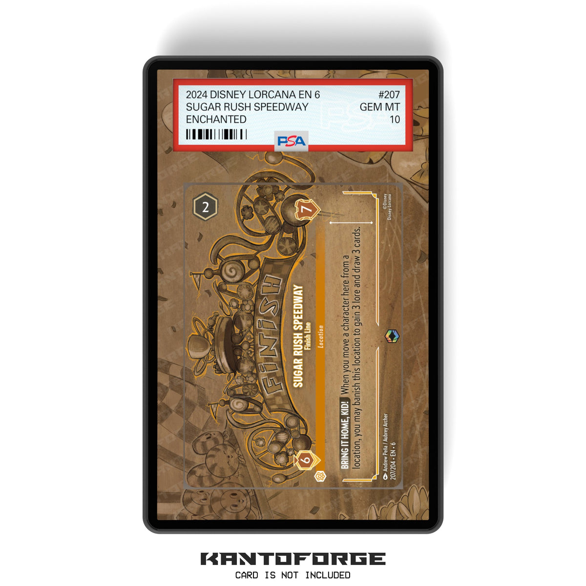 Sugar Rush Speedway - Finish Line (Enchanted) Chapter 6 - PSA CSG AGS Graded Card Case Extended Artwork Display with GradeGuardian Protection