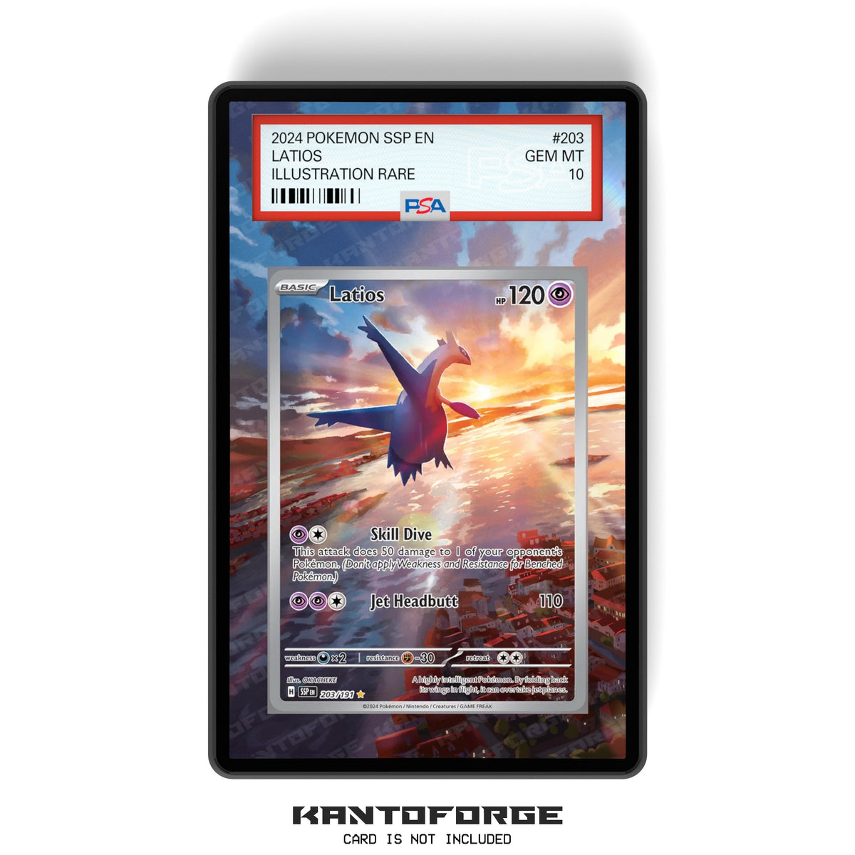 Latios 203/191  - PSA Size Graded Card Case Extended Artwork Display with GradeGuardian Protection